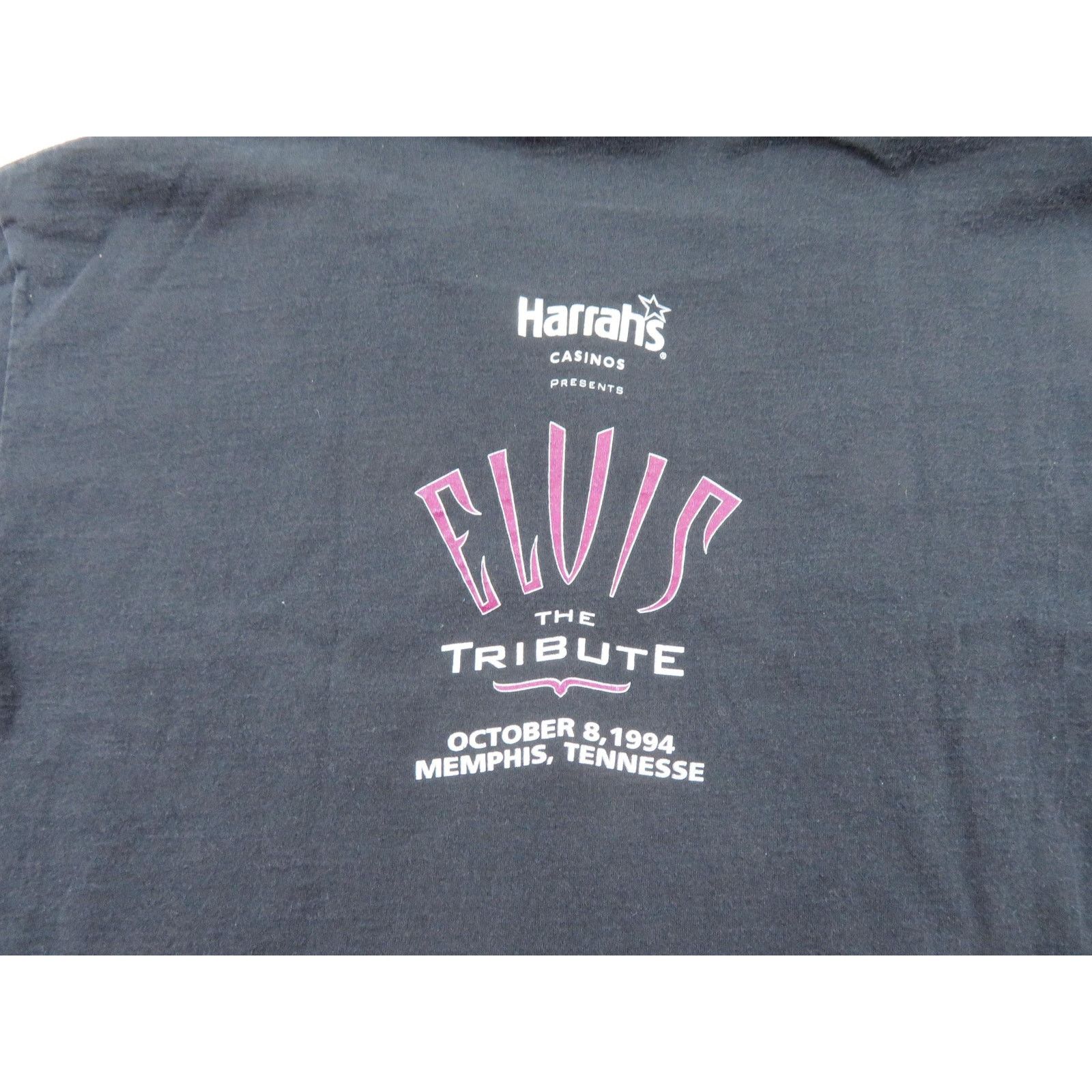 Other Elvis Presley The Tribute 1990s Black Shirt XL Double Sided Size US XL / EU 56 / 4 - 4 Thumbnail