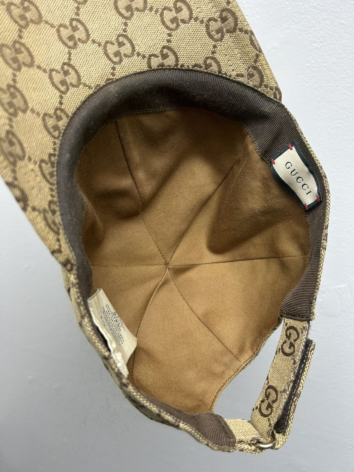 Gucci Gucci GG Monogram Baseball Cap with Leather Patch Size ONE SIZE - 7 Thumbnail