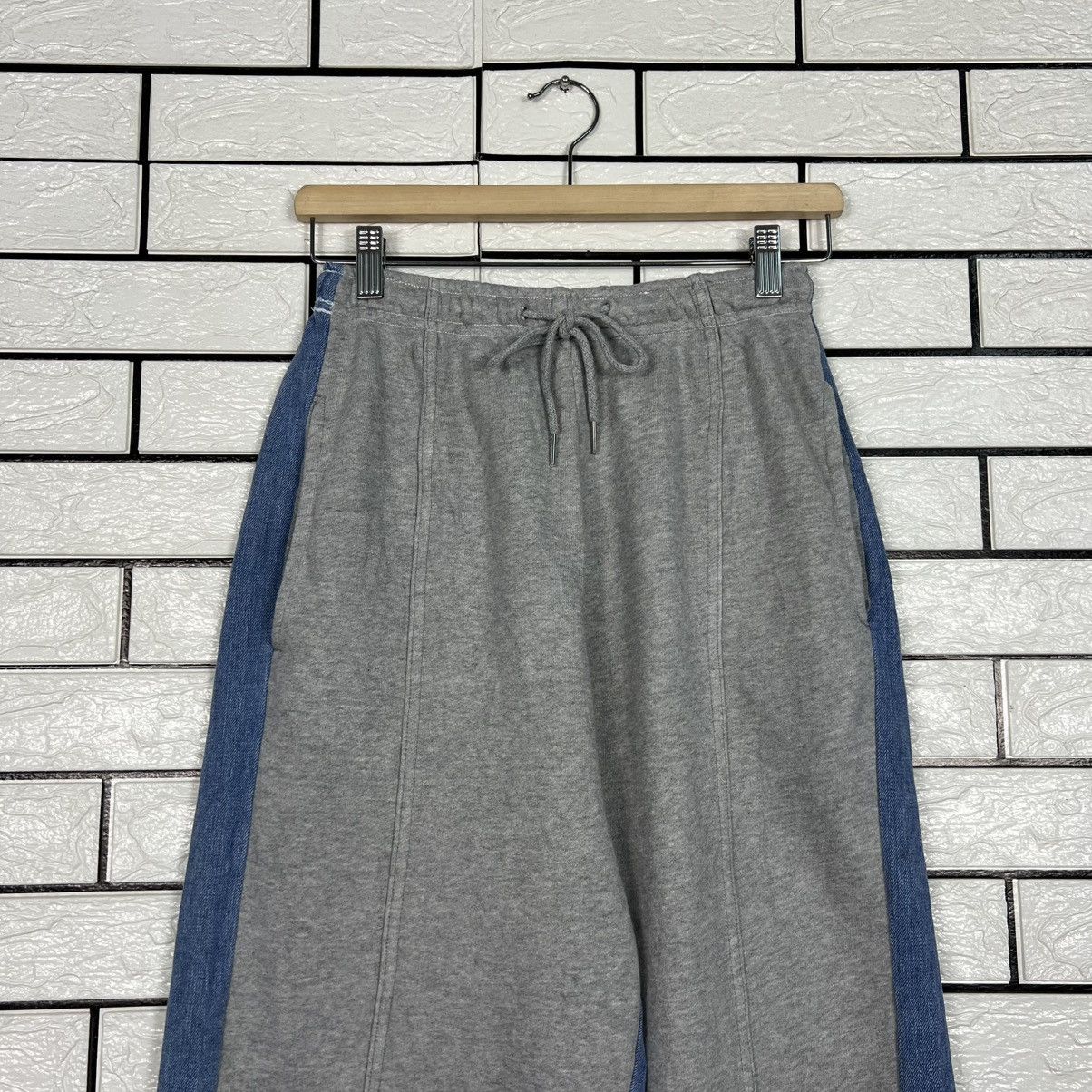 Japanese Brand SLOW RECORD HOUSE Asura Denim Sweat Pants #4214-C192 Size US 26 / EU 42 - 3 Thumbnail