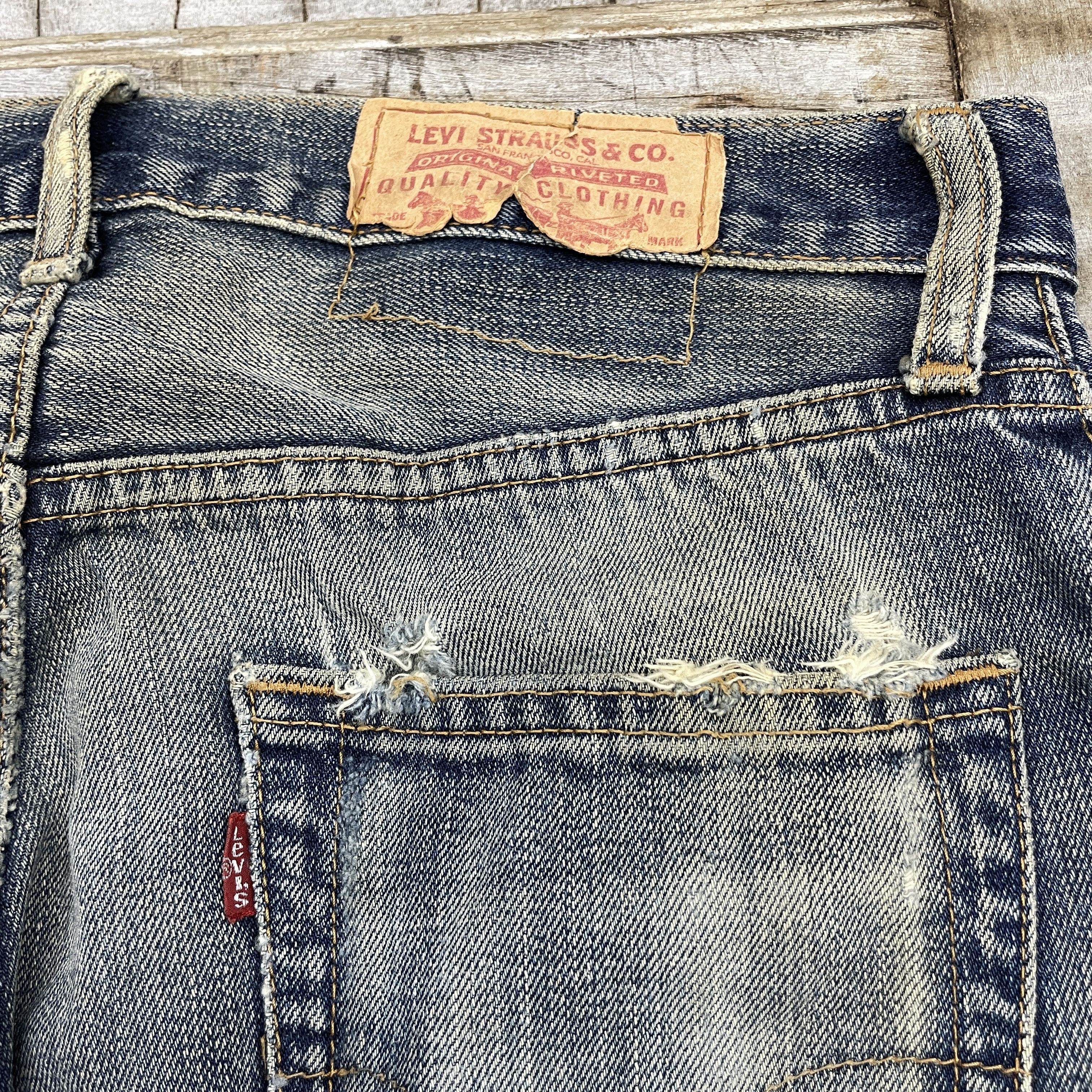 Levi's × Vintage Vintage Levi's 505 Faded Distressed Jeans - WC329 Size US 30 / EU 46 - 11 Thumbnail