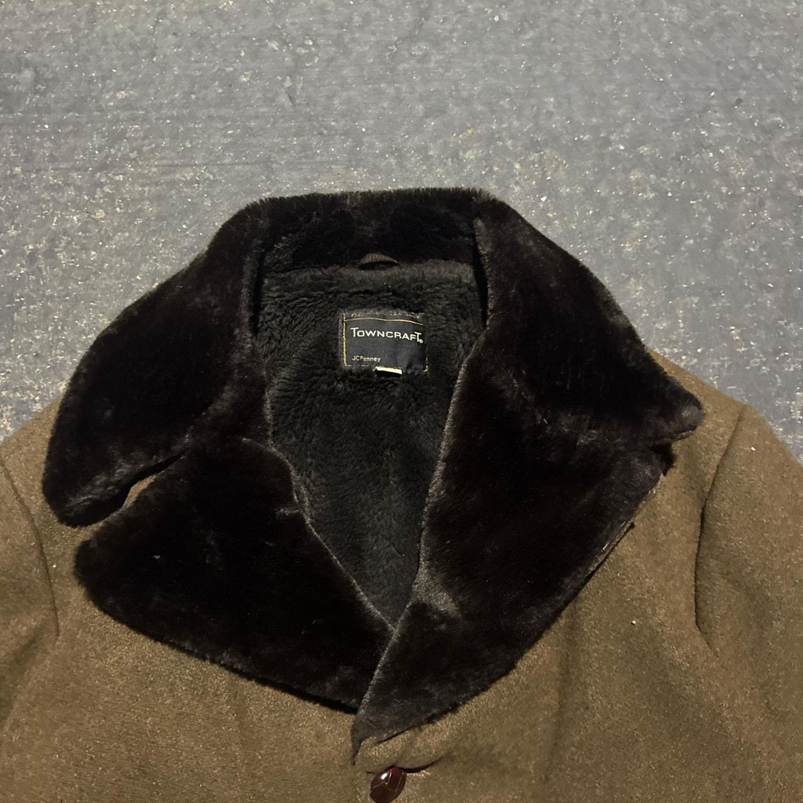 JCPenney Vintage 60s Towncraft McPenny Faux Fur Wool Coat – Size 44* Size M / US 6-8 / IT 42-44 - 3 Thumbnail