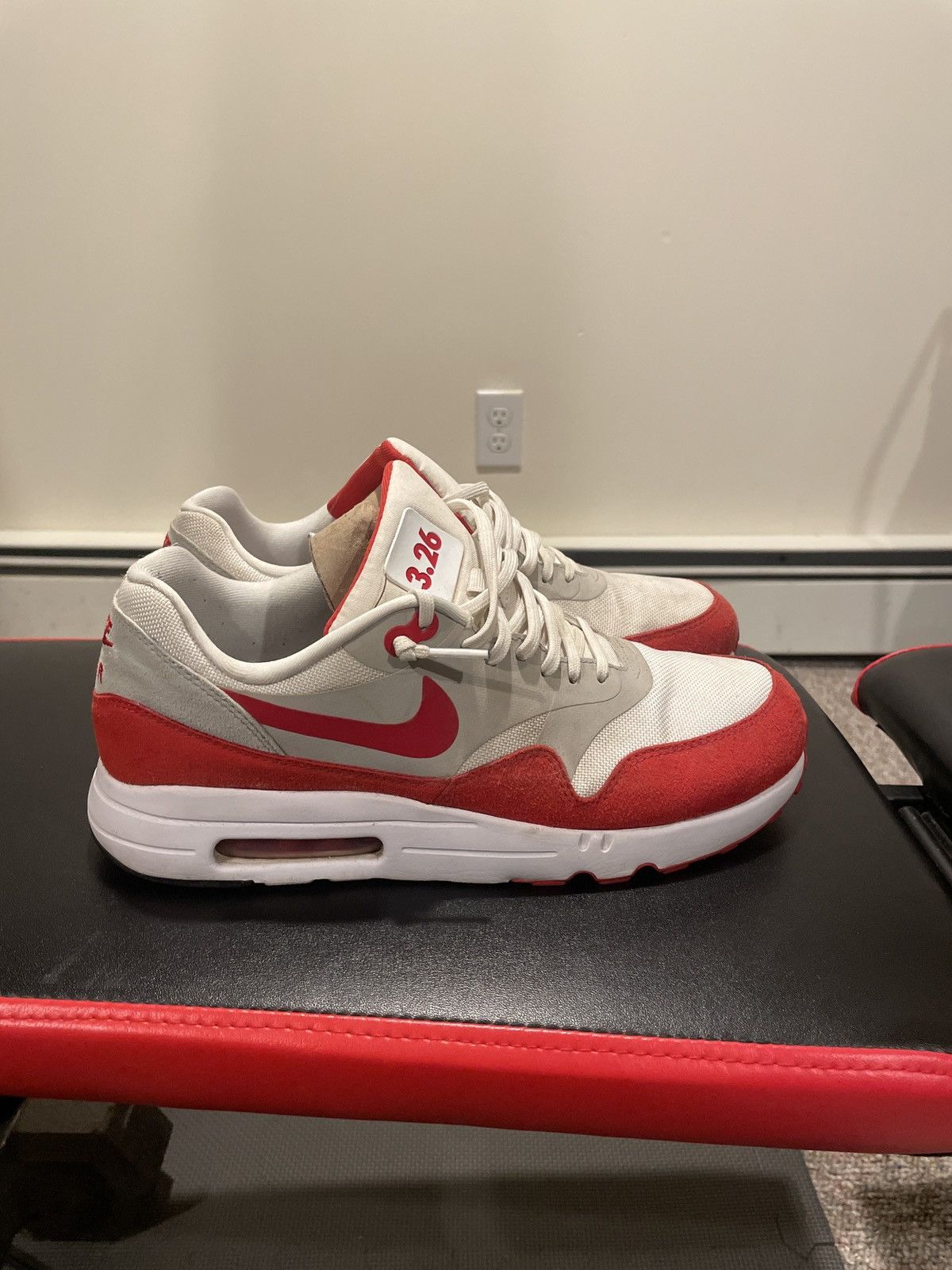 Nike Nike Air Max One “White and University Red” Size US 10 / EU 43 - 1 Thumbnail