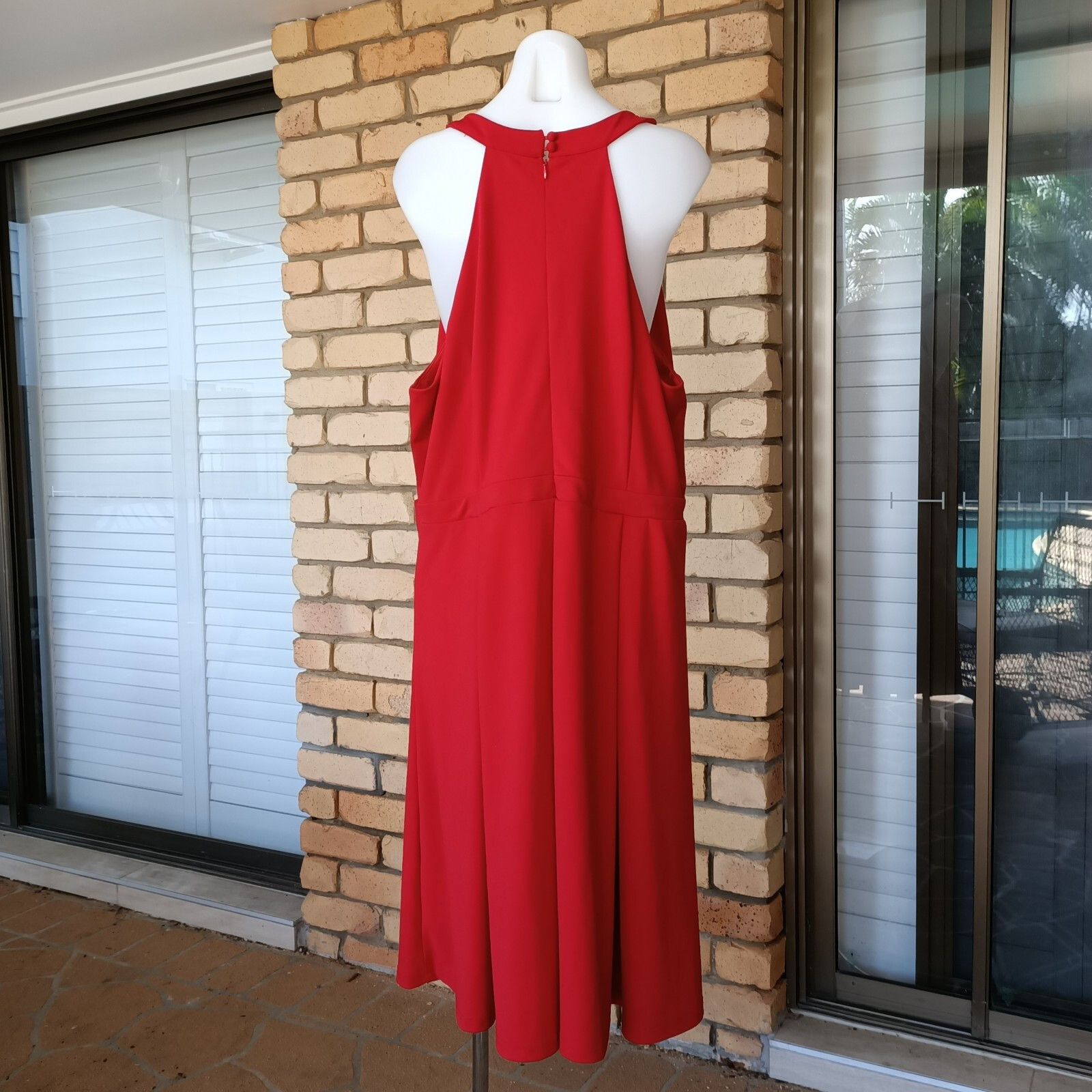 Designer × Vintage Lindy Bop Womens Fit & Flare Pleated Dress Sleeveless Pinup Size XXL / US 16-18 / IT 52-54 - 3 Thumbnail
