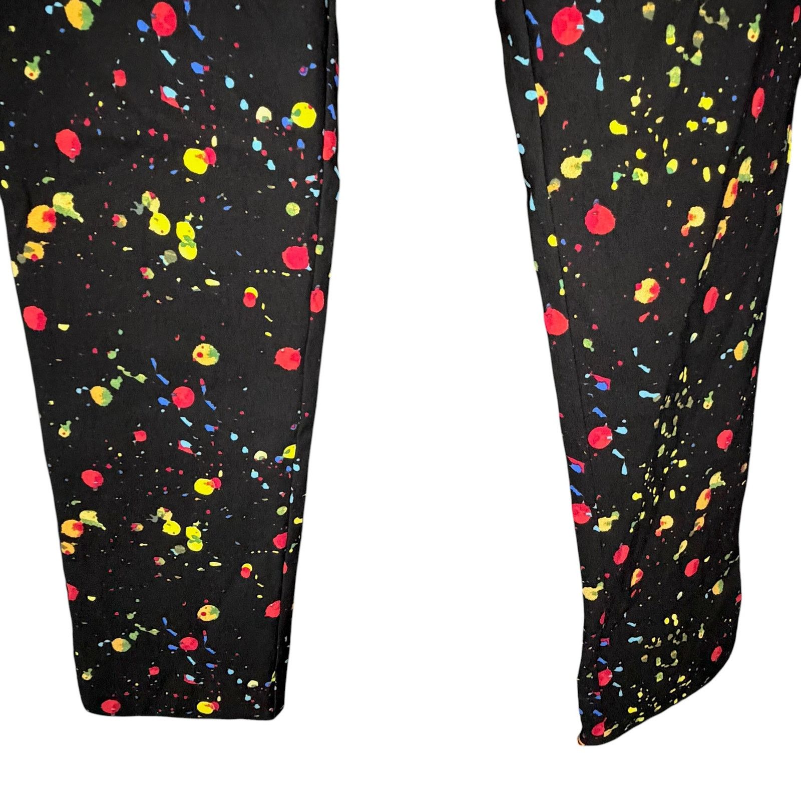 Other Krazy Larry Pants Womens Size 2 Black Paint Splatter NWT Size 26" / US 2 / IT 38 - 7 Thumbnail