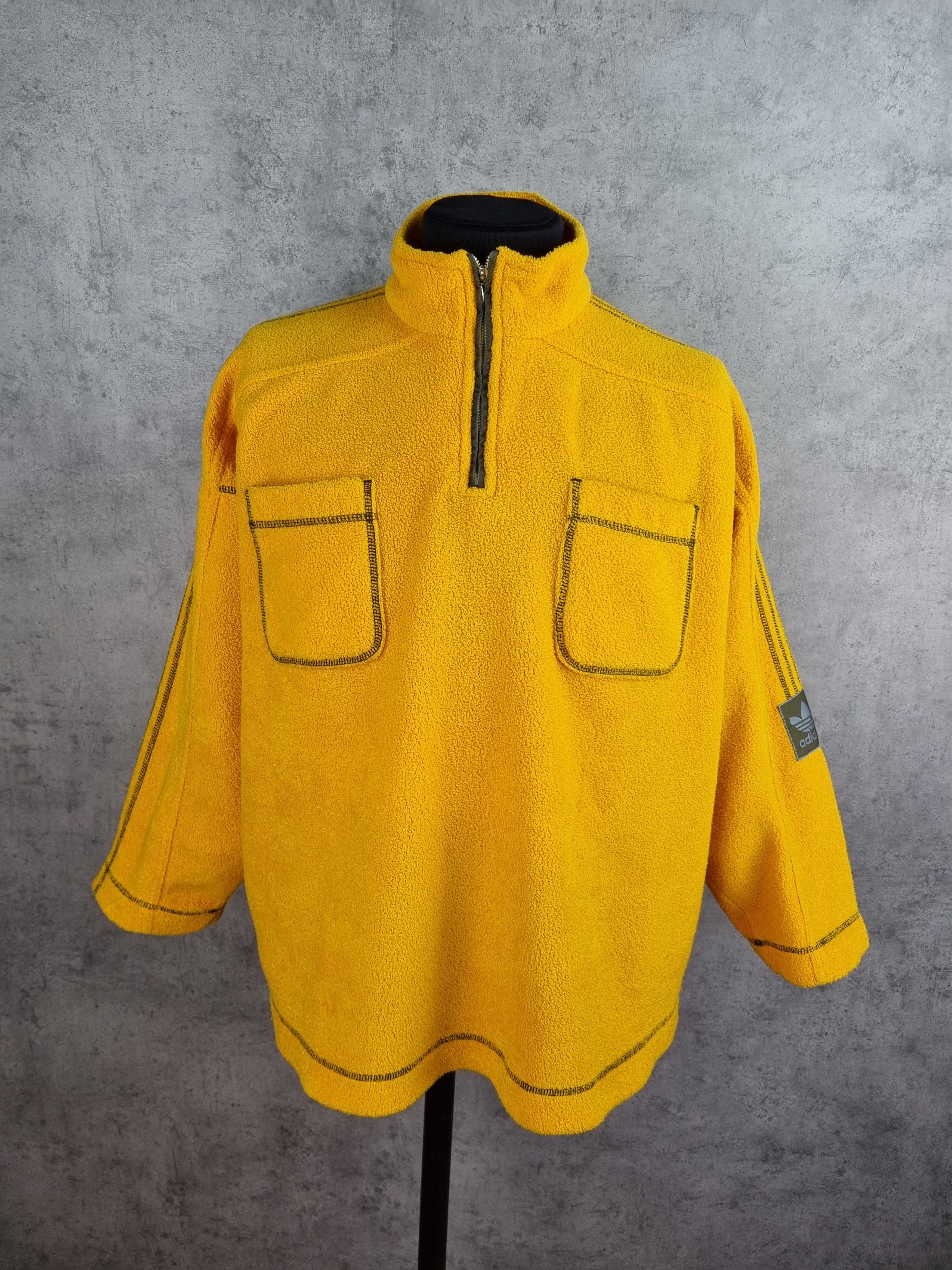 Adidas × Vintage 90s ADIDAS Oversized Fluffy Fleece Pullover Size US XL / EU 56 / 4 - 3 Thumbnail