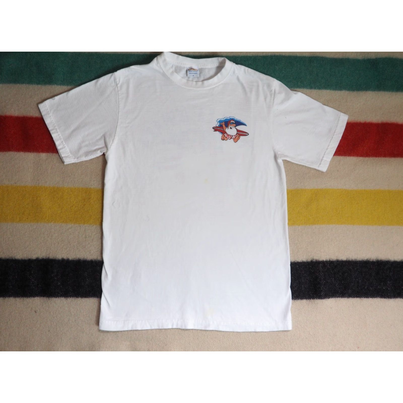 Vintage VTG Crazy Shirts Hawaii Mele Kalikimaka Santa Beach White Tee T-Shirt S Mens Short Sleeve Crew Neck Logo Graphic Print All Seasons Vintage Size US S / EU 44-46 / 1 - 2 Thumbnail