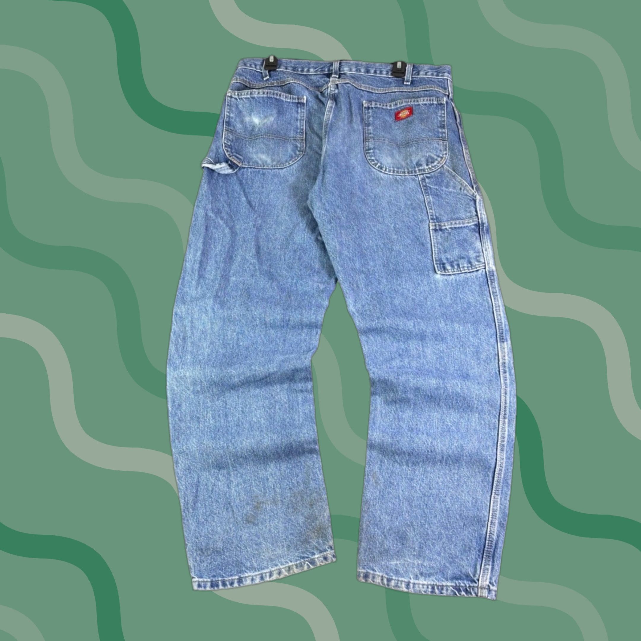 Dickies VINTAGE Dickies Jeans Mens Carpenter Blue Denim Workwear Relaxed Fit 36x33 Mens Size US 36 / EU 52 - 1 Thumbnail