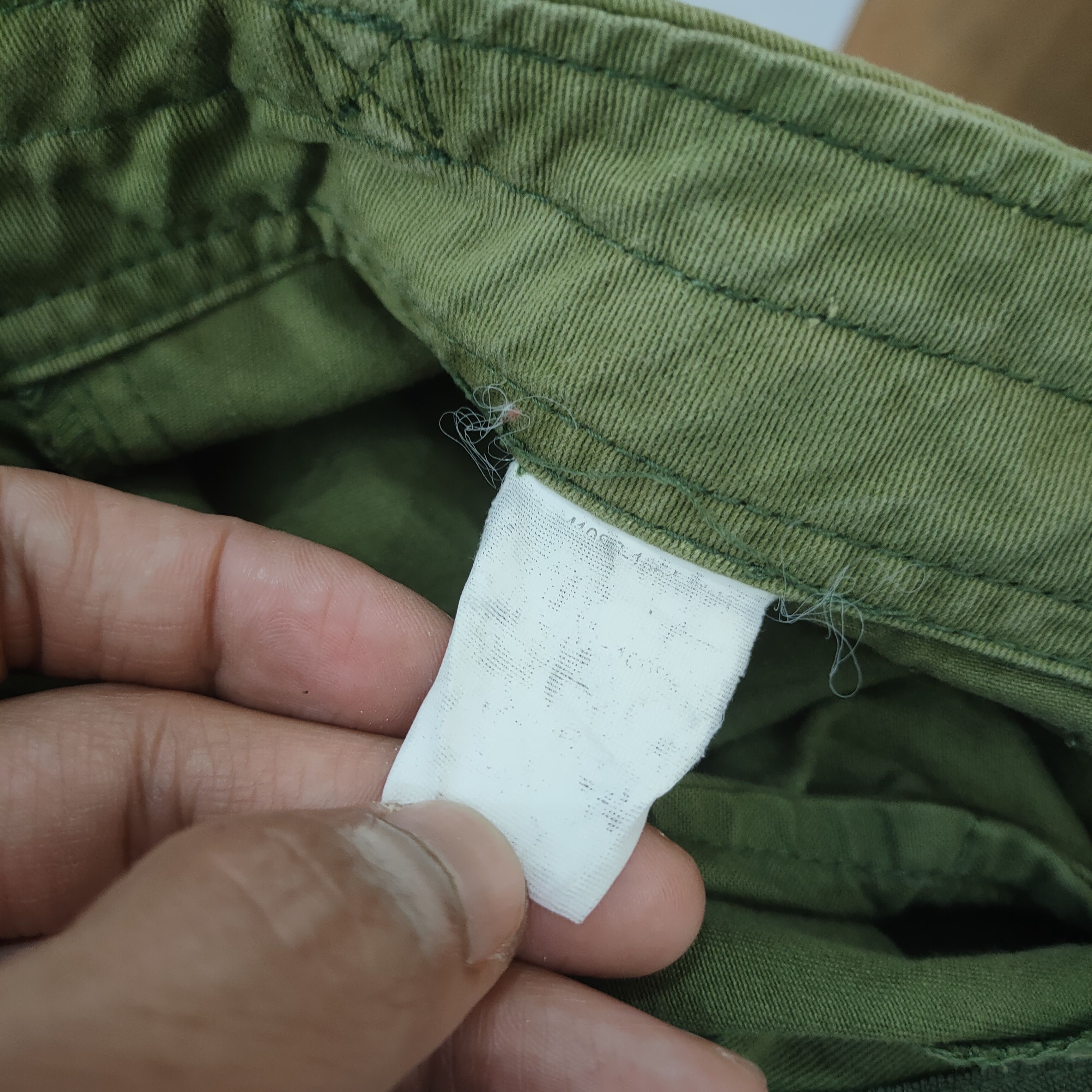 If Six Was Nine VINTAGE LUCY FADED GREEN BAGGY CARGO PANTS Size US 34 / EU 50 - 10 Thumbnail