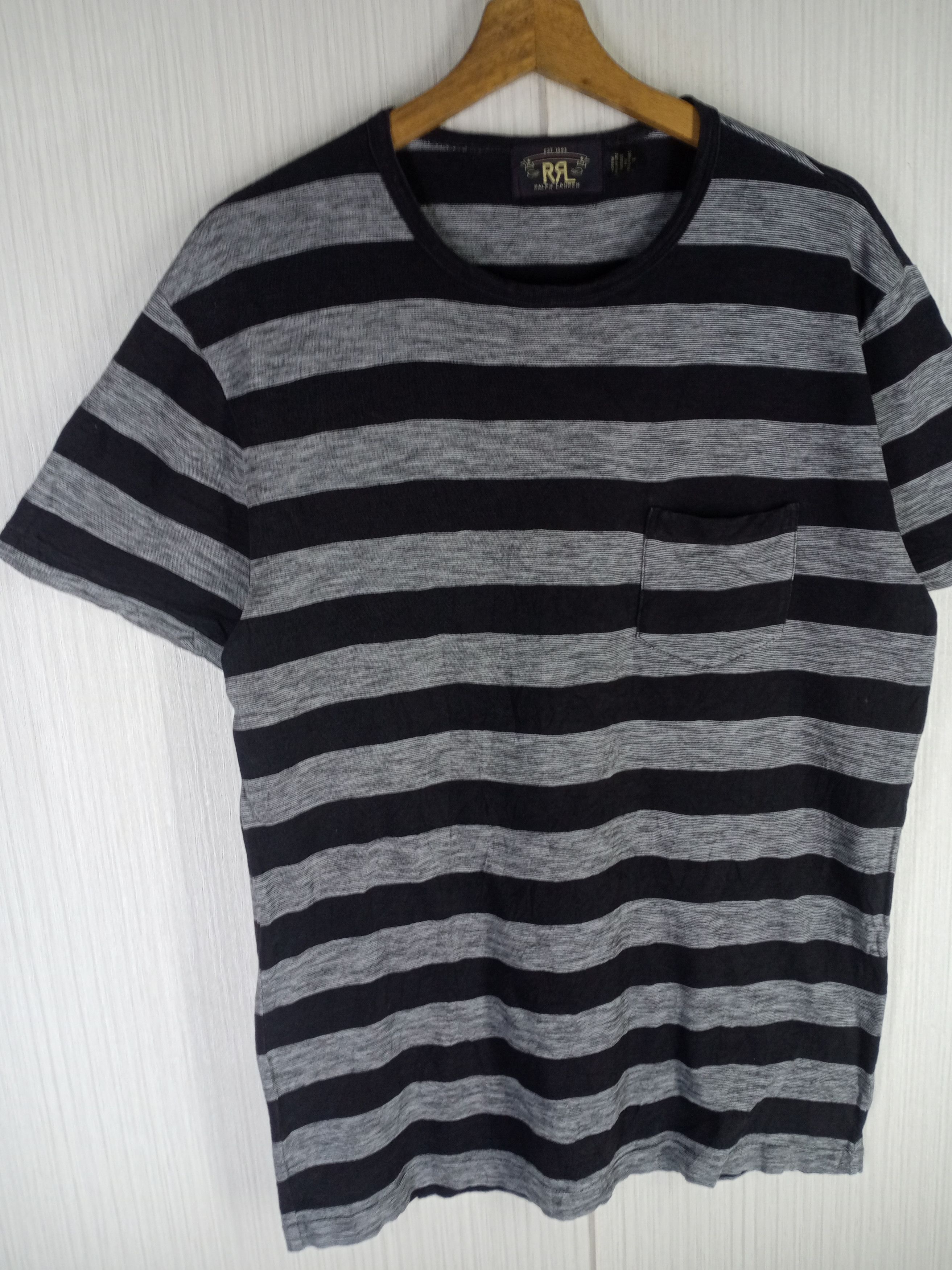Polo Ralph Lauren Rare Vintage RRL Ralph Lauren Striped Tshirt Size US M / EU 48-50 / 2 - 4 Thumbnail