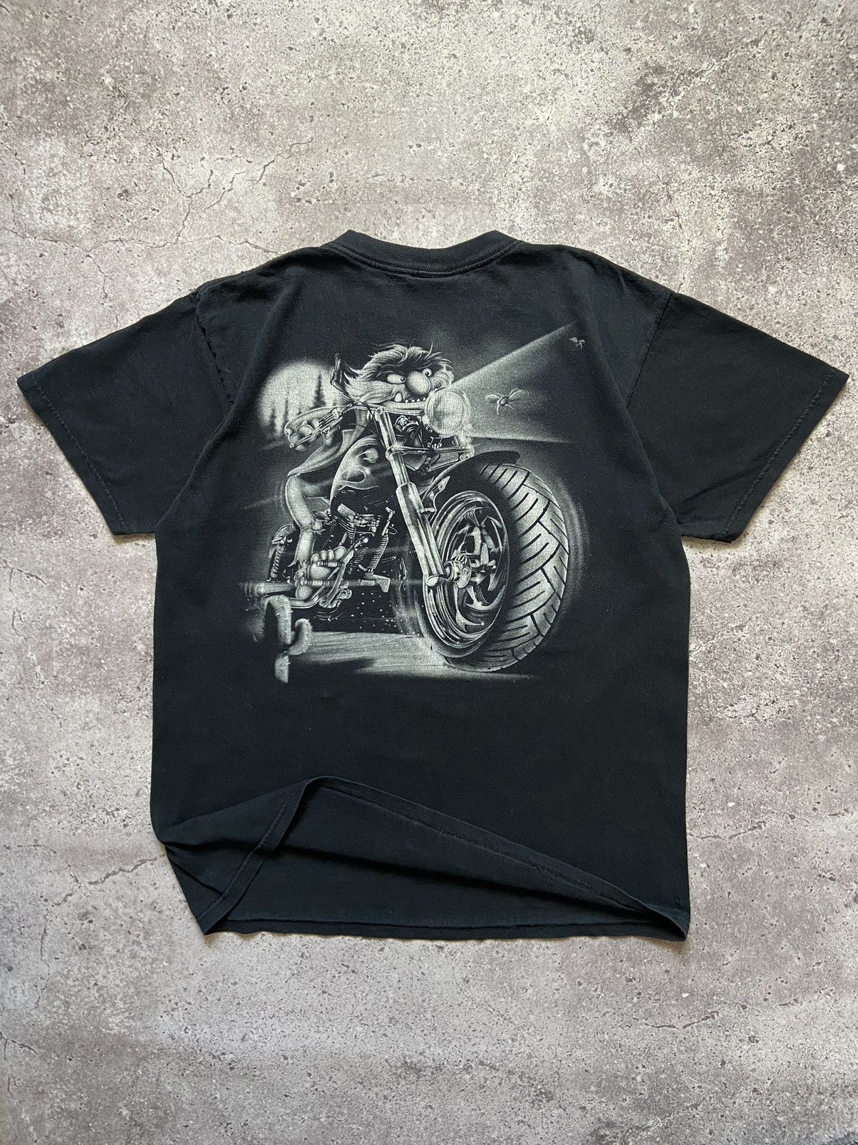 Other Vintage 00s Jim Henson Animal Cycling Harley Davidson tee Size US L / EU 52-54 / 3 - 1 Thumbnail