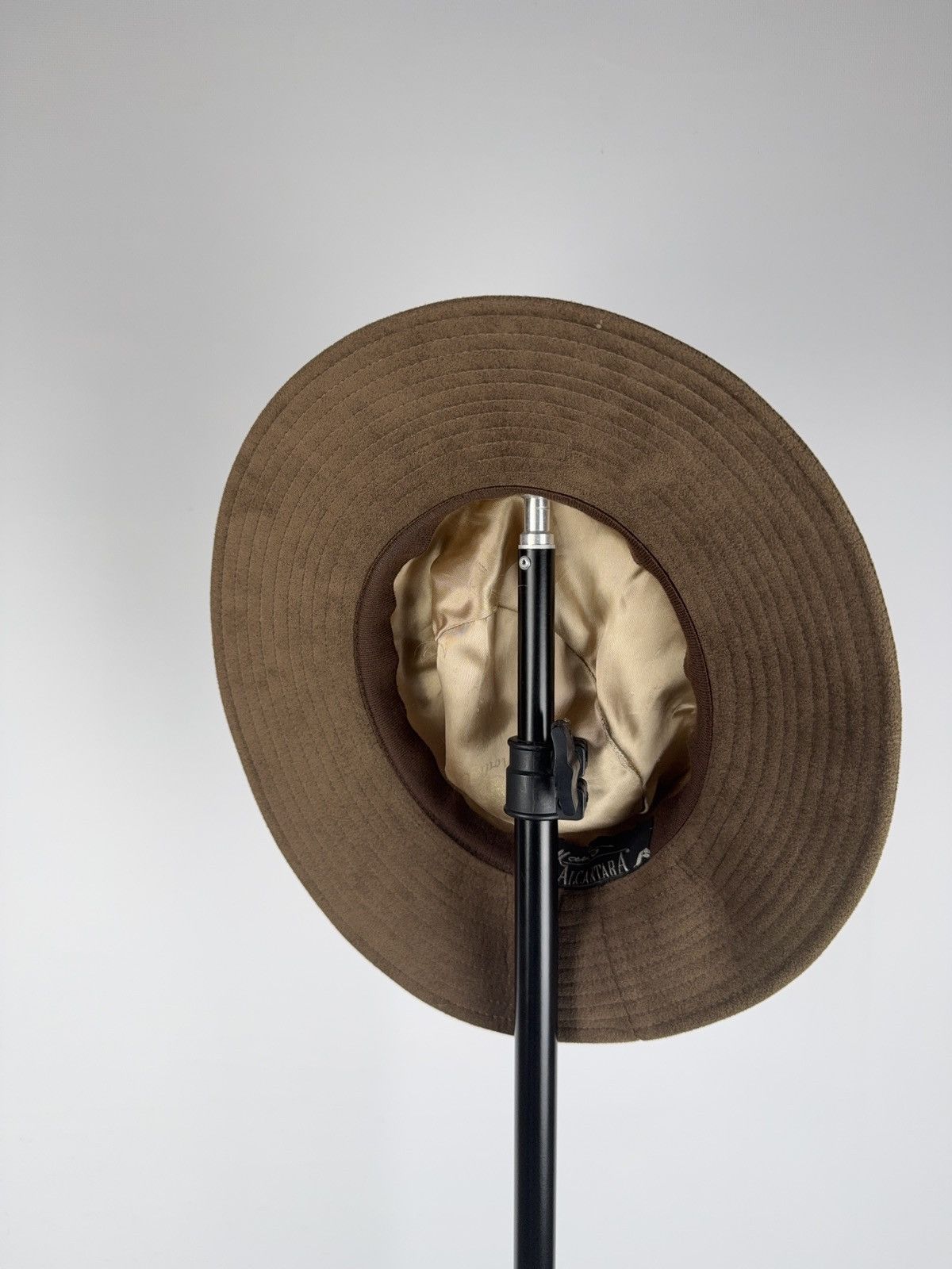 Designer × Vintage Mastro Montecristi Alcantara Fedora Hat Brown Men’s S size Size ONE SIZE - 5 Thumbnail