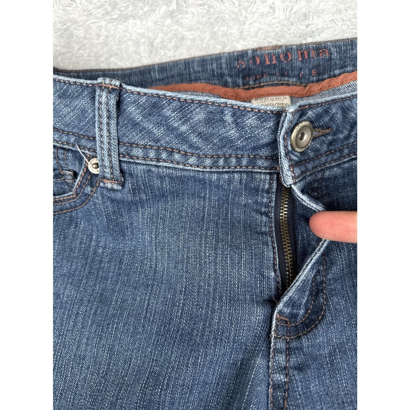 Alife Sonoma Life + Style Jeans Womens 12 Bootcut Mid Rise Stretch Denim Blue Medium Wash 32x31 Size 34" / US 12 / IT 48 - 5 Thumbnail