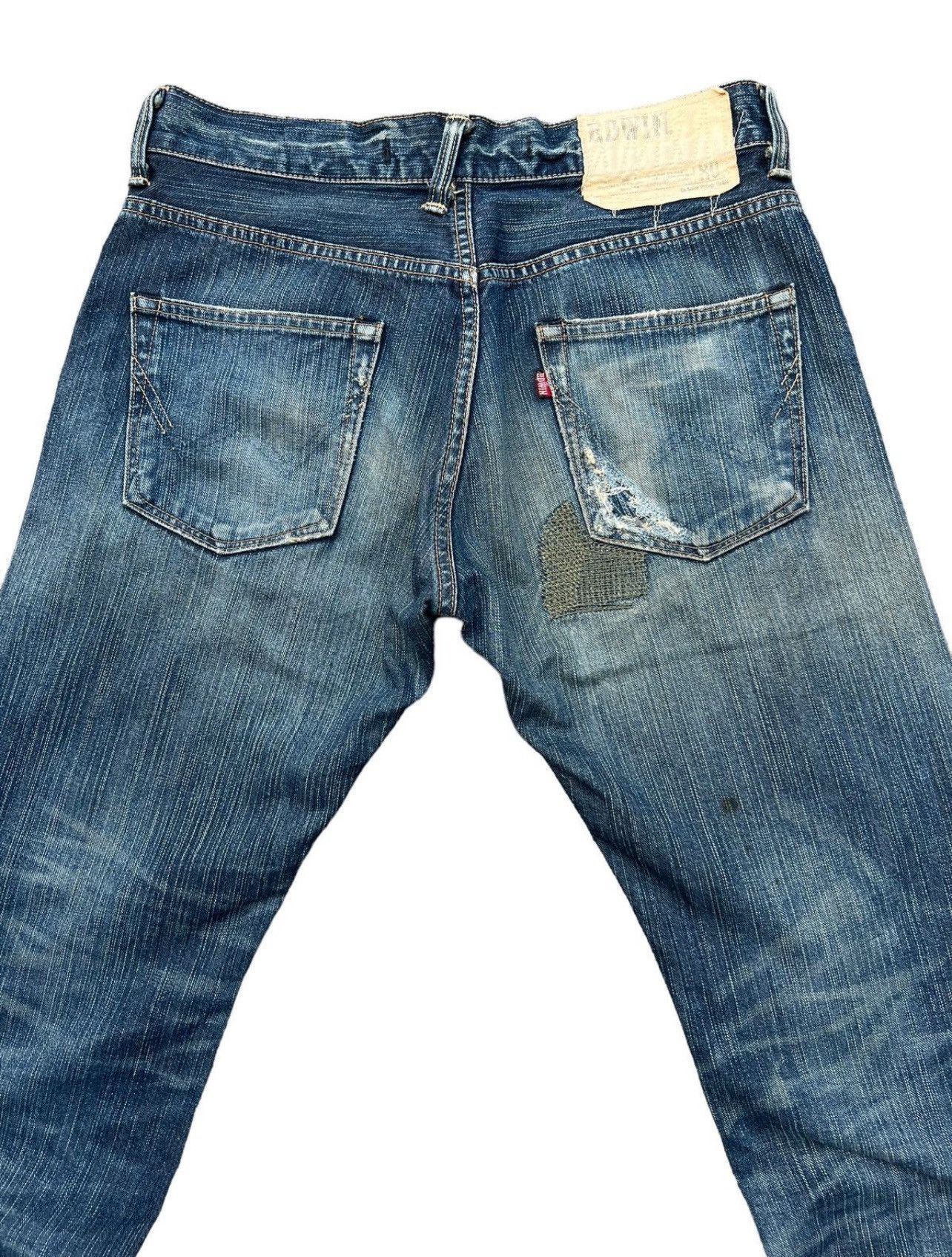 Edwin Vintage Edwin XV Patch Work Jeans Distressed Jeans 32x33.5 Size US 32 / EU 48 - 5 Thumbnail