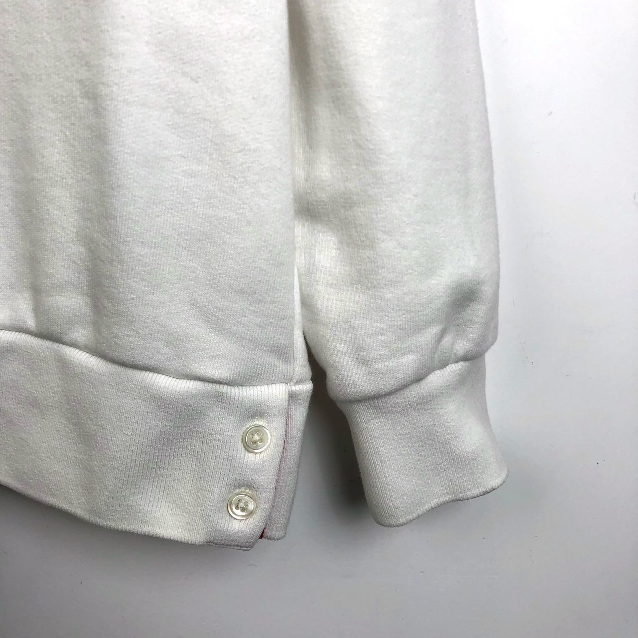 Thom Browne Thom Browne White Crew Neck Knit Hoodie With Back Striped De Size US L / EU 52-54 / 3 - 6 Thumbnail