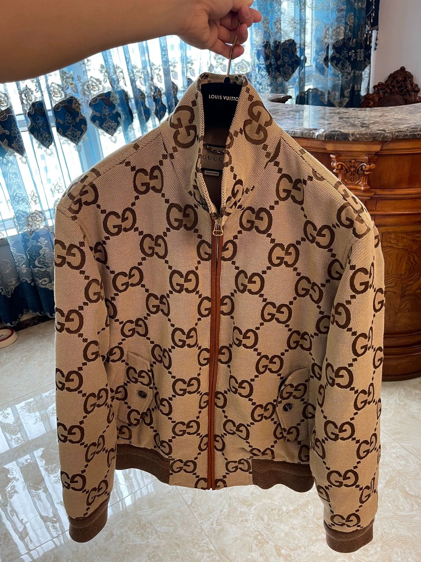 Gucci Gucci GG Logo Classic Jacket 50 NWT Silk Lining Size US M / EU 48-50 / 2 - 1 Thumbnail