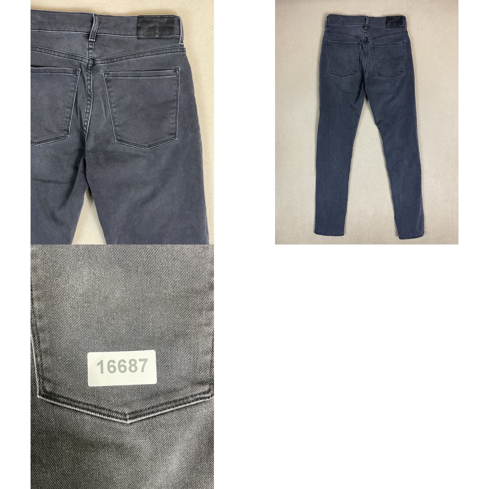 Mott & Bow Mott & Bow Jeans Mens 30x32 Black Skinny Stone Slim Fit Mid Rise Stretch Denim Jeans Size US 30 / EU 46 - 9 Thumbnail