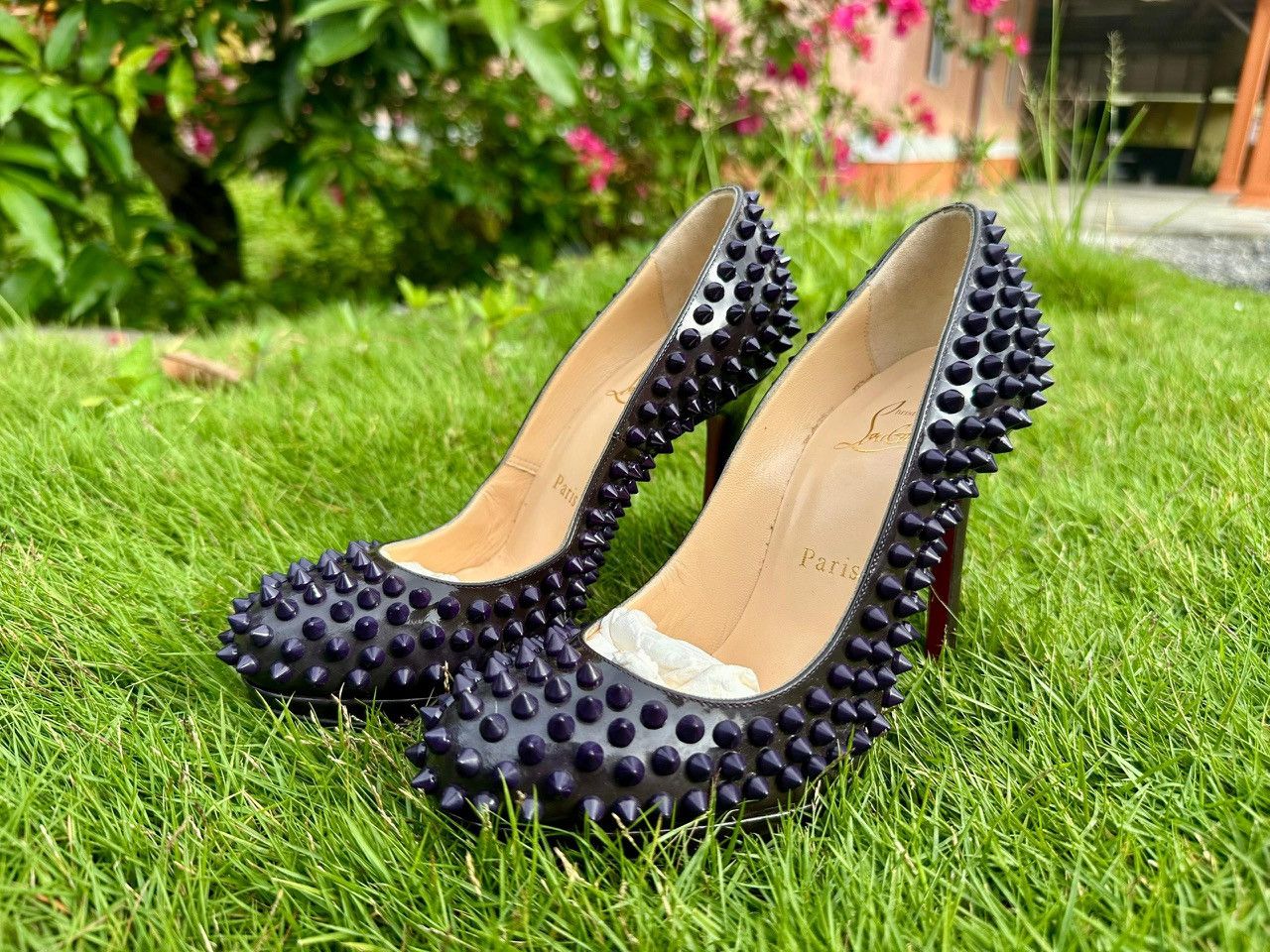 Christian Louboutin Authentic Christian Louboutin Pigalle 100 Purple Iris Spikes Size US 6.5 / IT 36.5 - 2 Thumbnail