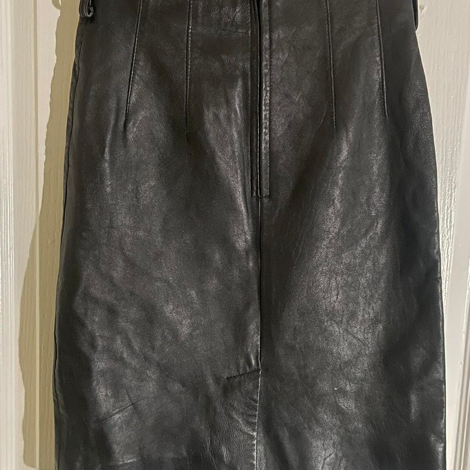 Wilsons Leather Vintage genuine leather skirt Size 28" / US 6 / IT 42 - 2 Thumbnail