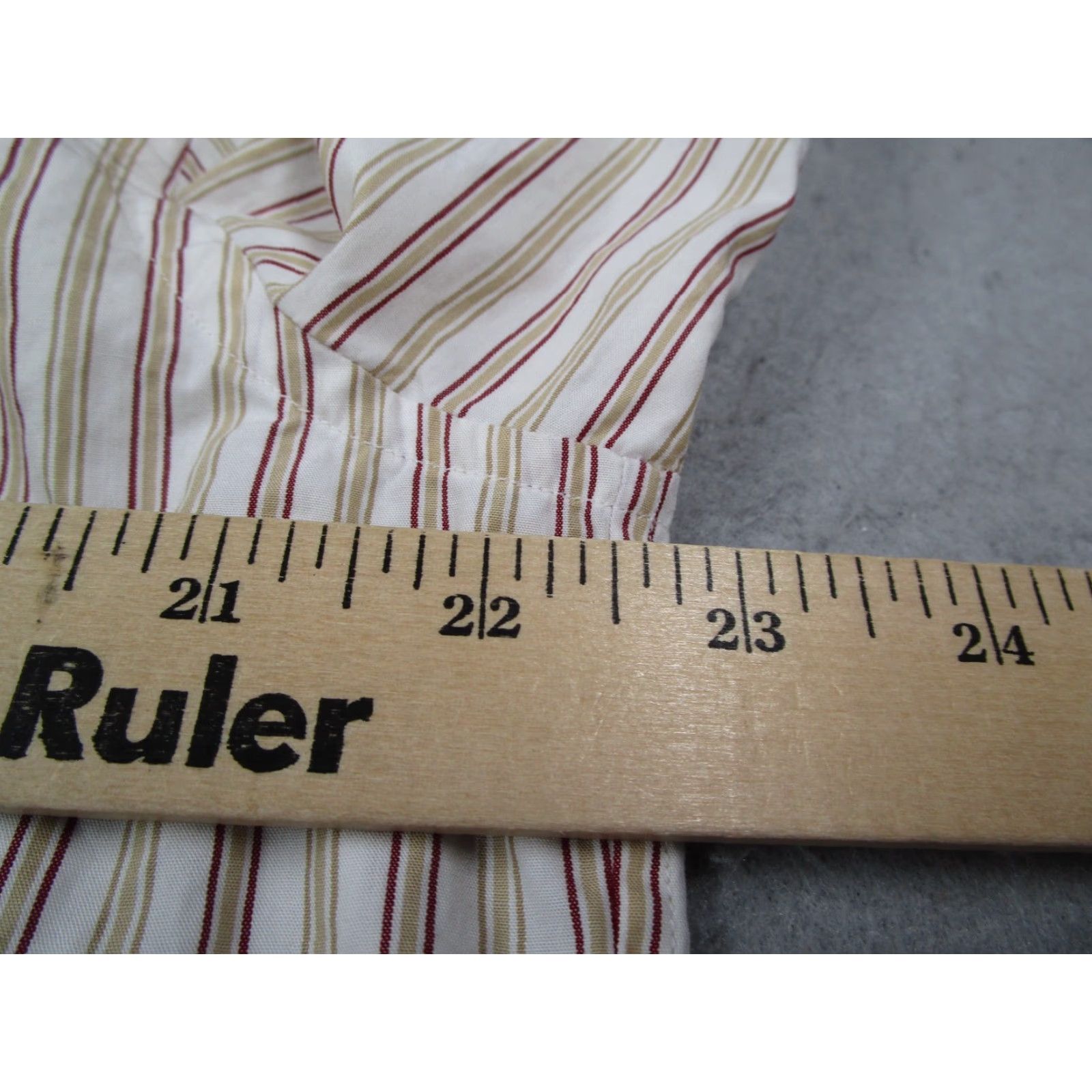 Brioni VINTAGE Brioni Dress Shirt Large 16 Beige Striped Long Sleeve Button Up Italian Designer Mens Size 42R - 7 Thumbnail