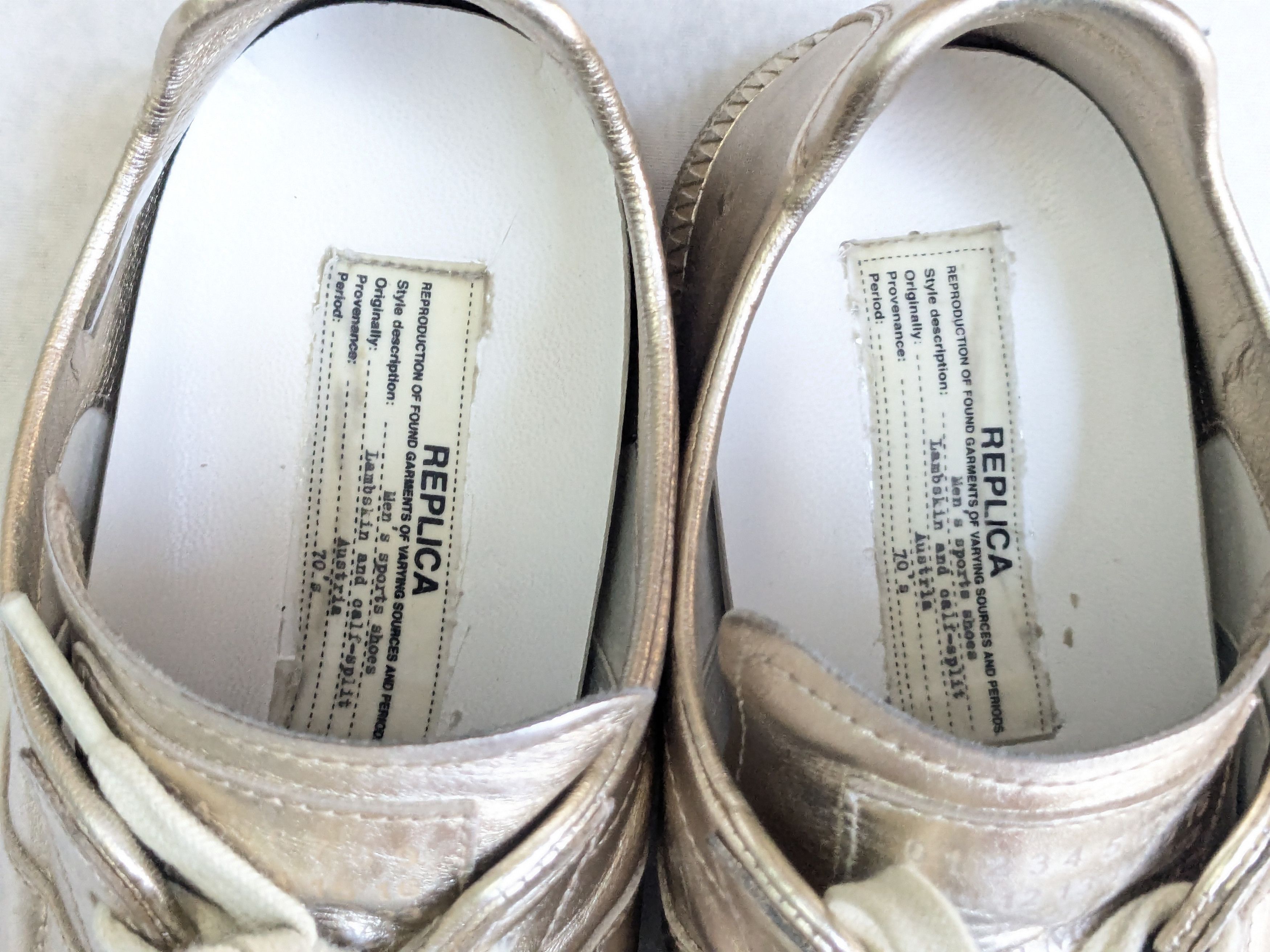 Maison Margiela Maison Margiela GAT Replica Gold 11 44 Low Tops Size US 11 / EU 44 - 6 Thumbnail