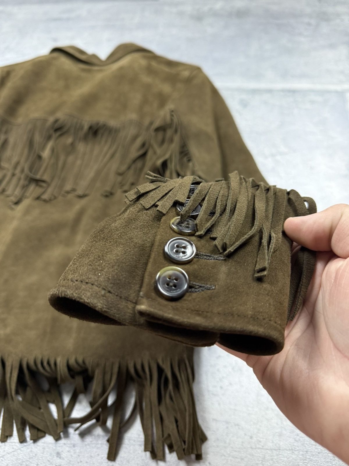 Saint Laurent Paris Saint Laurent Paris Suede Fringe Jacket Western Style 2015 Size XS / US 0-2 / IT 36-38 - 20 Thumbnail