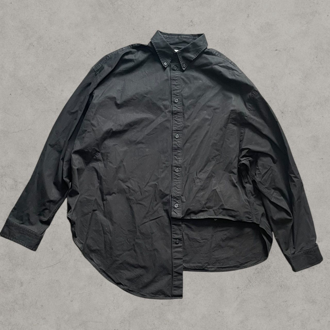 Balenciaga Balenciaga Oversized Asymmetrical Tucked Button Shirt Sz 34 Size US M / EU 48-50 / 2 - 2 Thumbnail