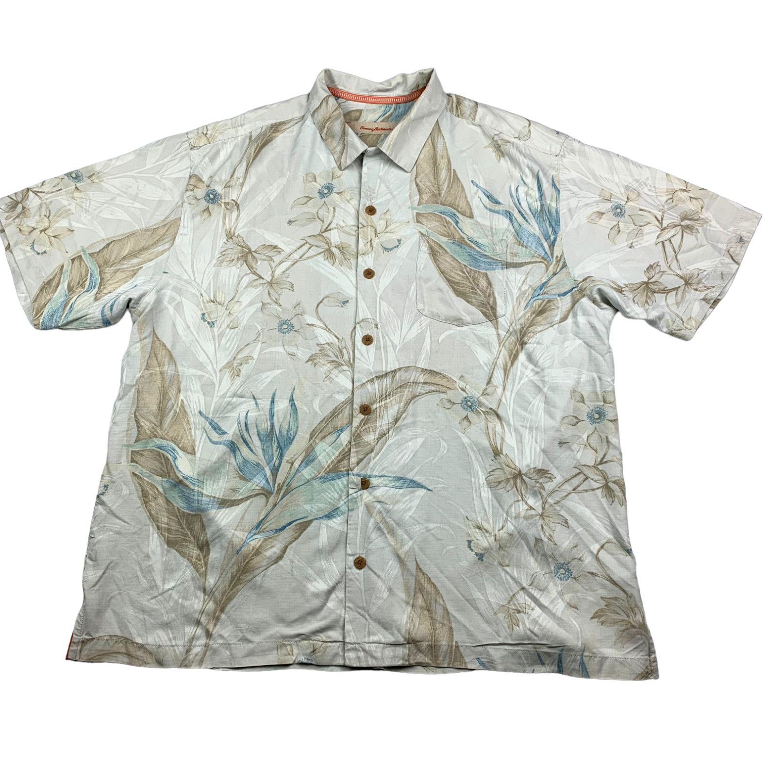 Tommy Bahama Tommy Bahama Men’s 100% Silk S/S Hawaiian Floral Button ...