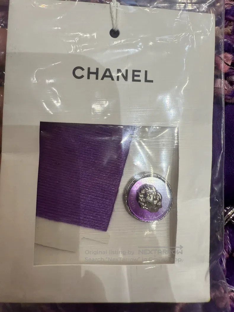 Chanel Chanel Purple tweed short sleeves Size XS / US 0-2 / IT 36-38 - 4 Thumbnail