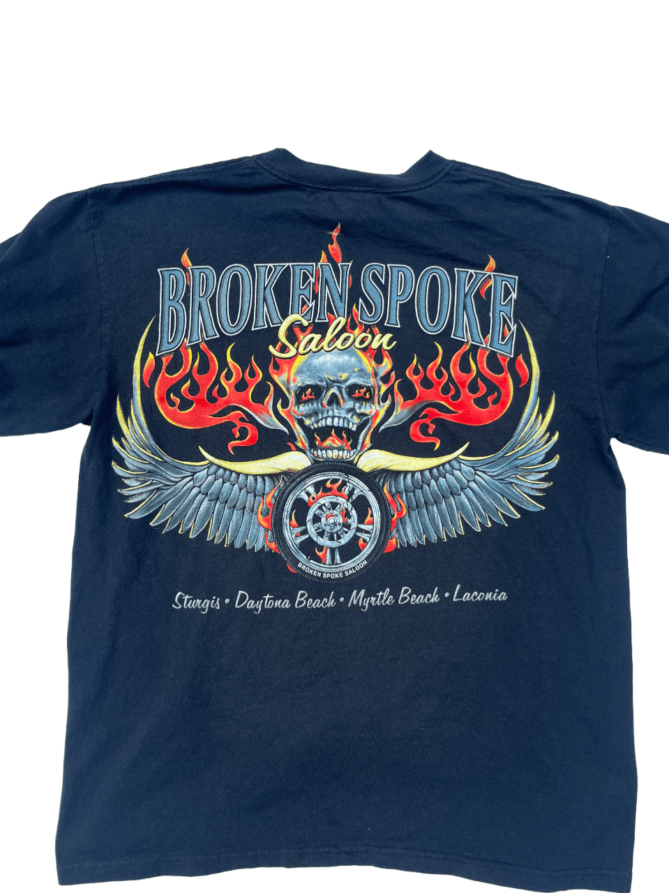 Anvil × Vintage Vintage Biker Skull and Flames Y2K Tee Size US M / EU 48-50 / 2 - 2 Thumbnail