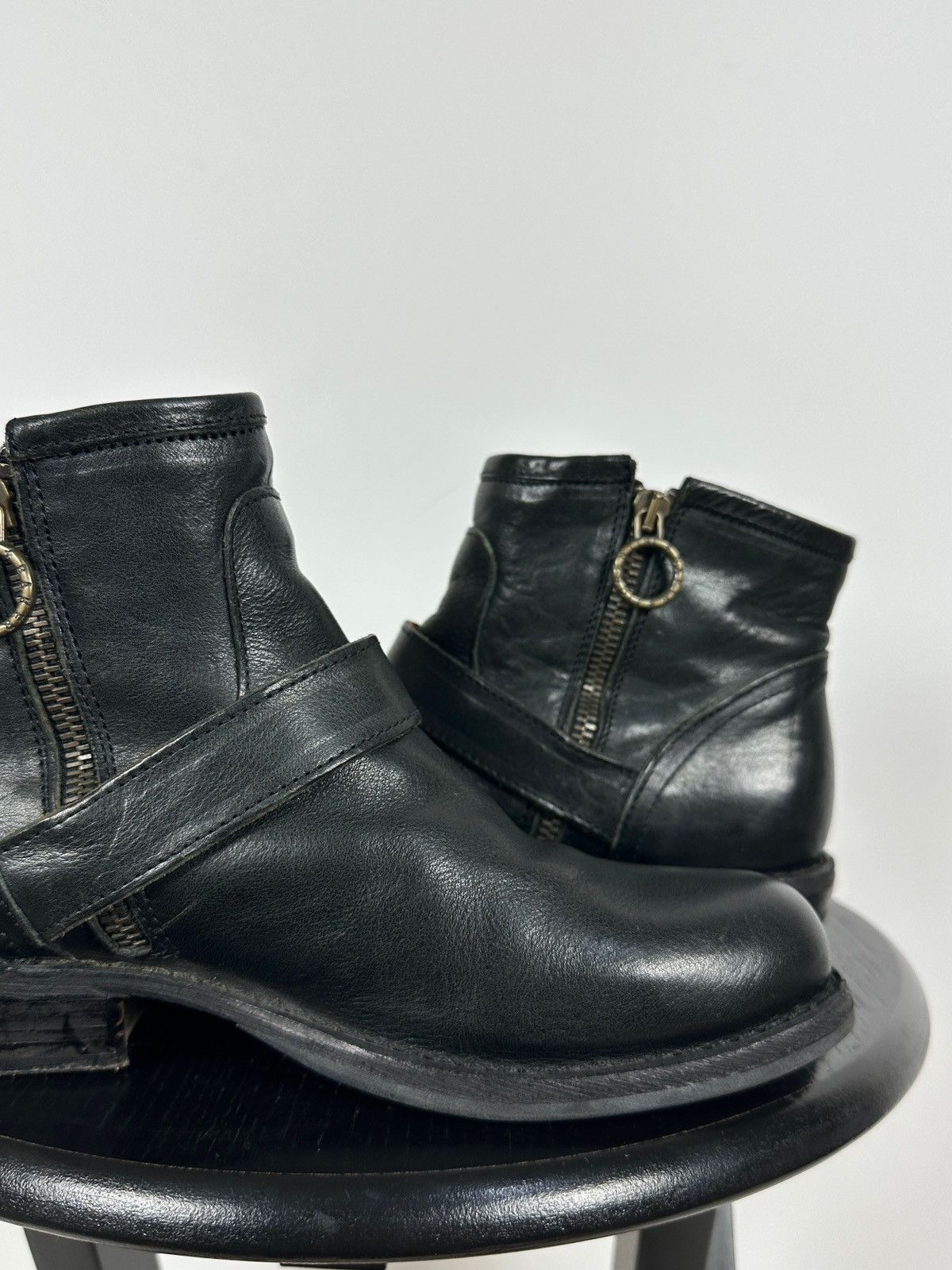 Fiorentini + Baker Fiorentini + Baker Carnaby Chad Black Leather Biker Boots Size US 7 / IT 37 - 17 Thumbnail