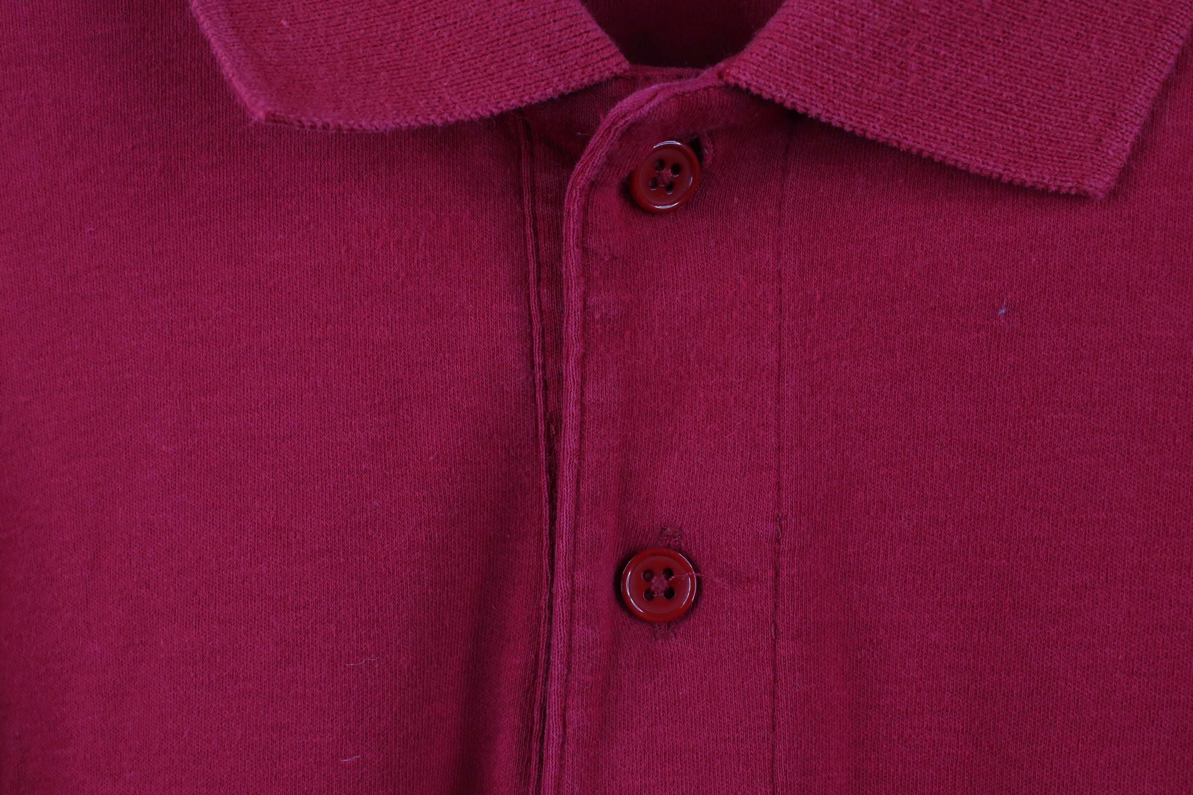 Lands' End Vintage 90s Lands End Soft Cotton Long Sleeve Polo Shirt Red Size US L / EU 52-54 / 3 - 5 Thumbnail