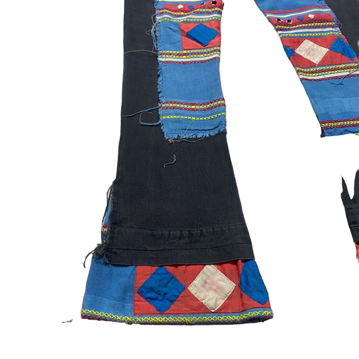 Undercover SS03 Undercover Scab Ethnic Patchwork Flare Pants Size US 29 - 16 Thumbnail