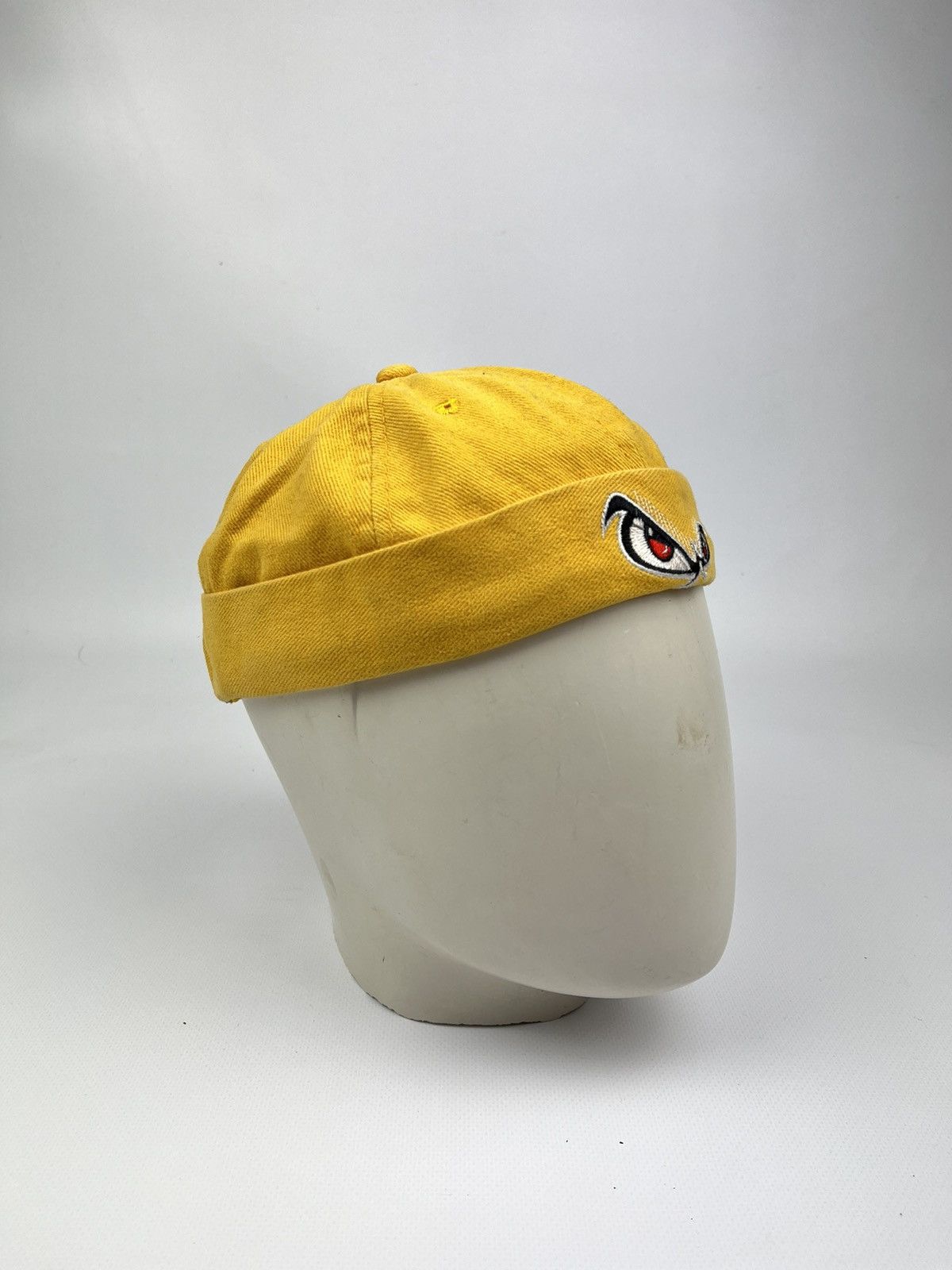 Pre-owned Hat X No Fear Vintage Docker Hat Short Beanie Skate Cap In Yellow