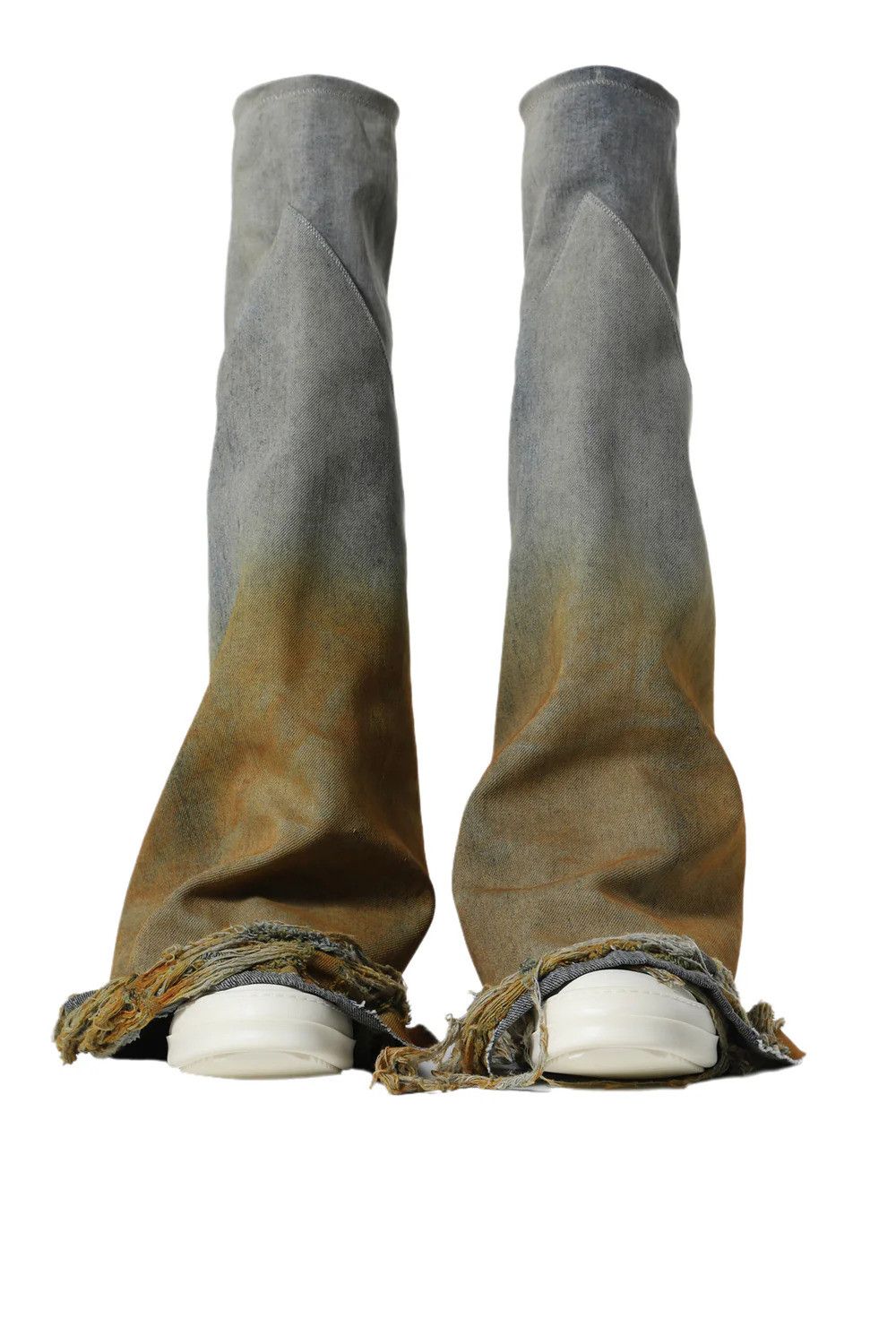 Rick Owens Drkshdw GRAIL RARE EU45 Orange Degrade Fetish Ramone Sock Boot SS24 Size US 12 / EU 45 - 15 Thumbnail