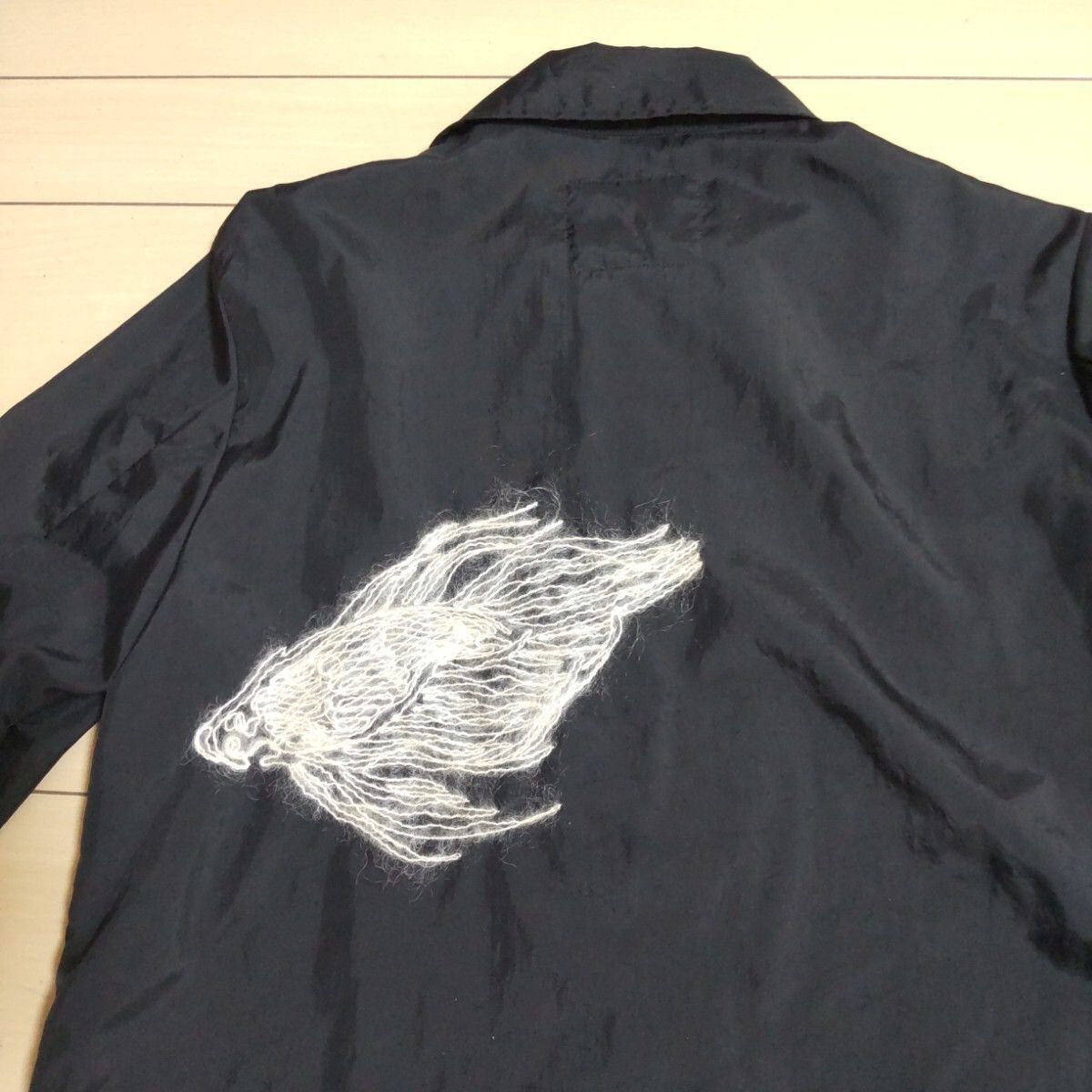 Beauty:Beast Embroidered fish coach jacket
