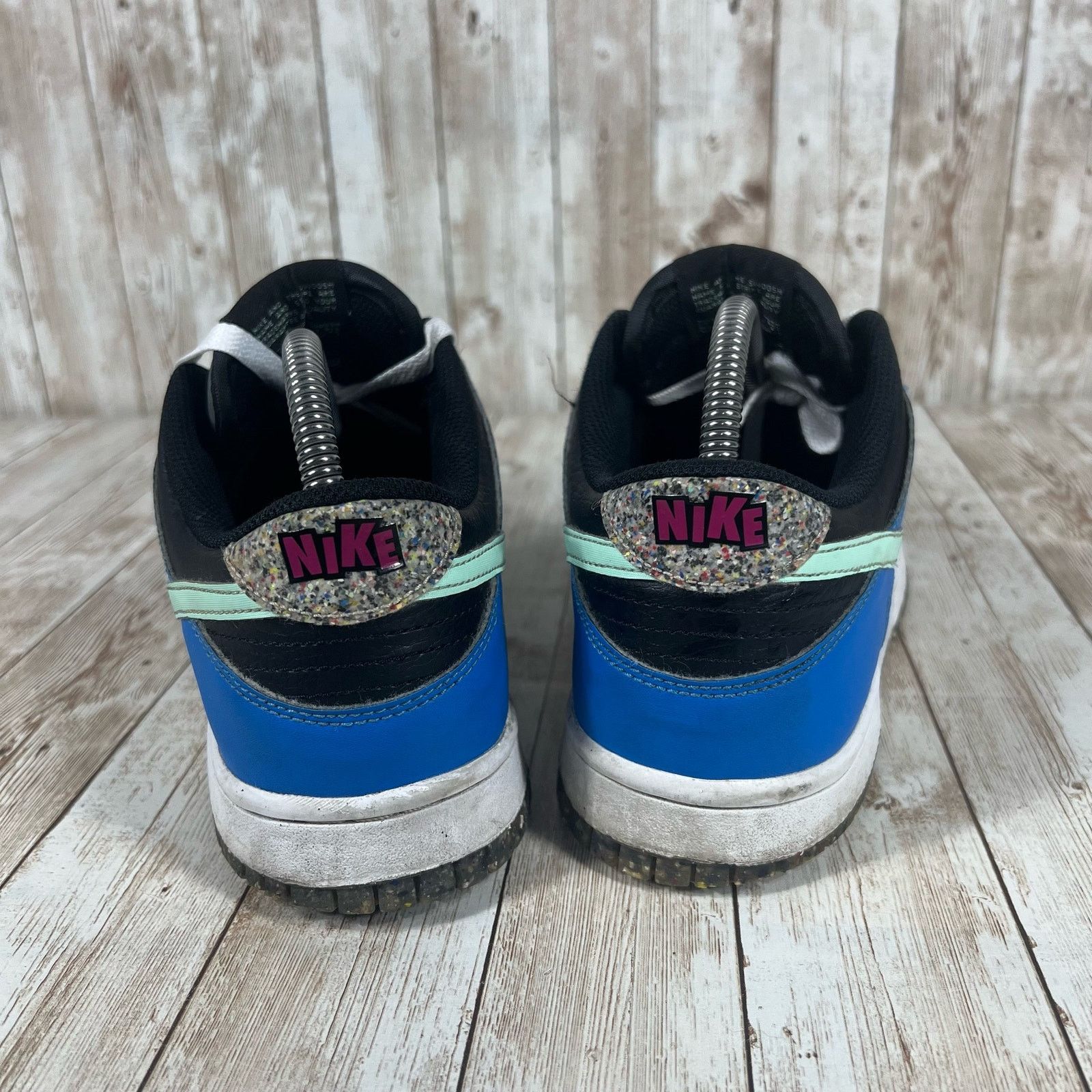 Nike 7/8.5 Women Nike Dunk Low SE Black Blue Mint - DR0165-001 Size US 8.5 / IT 38.5 - 3 Thumbnail