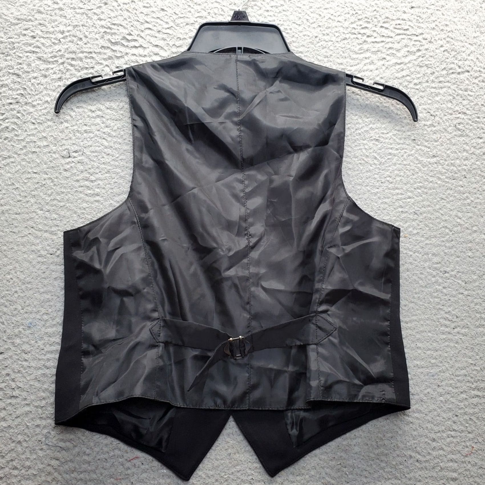 Vintage LYNN RITCHIE Vest Womens 10 Black Lined V Neck Button Front Size L / US 10 / IT 46 - 2 Thumbnail