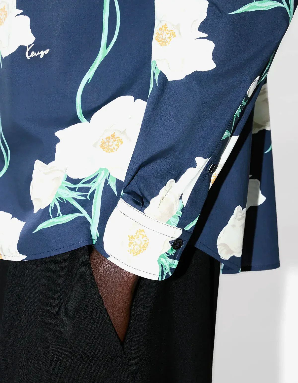 Kenzo Kenzo Archive Rose Blue Shirt SIZE 40 Size US L / EU 52-54 / 3 - 6 Thumbnail