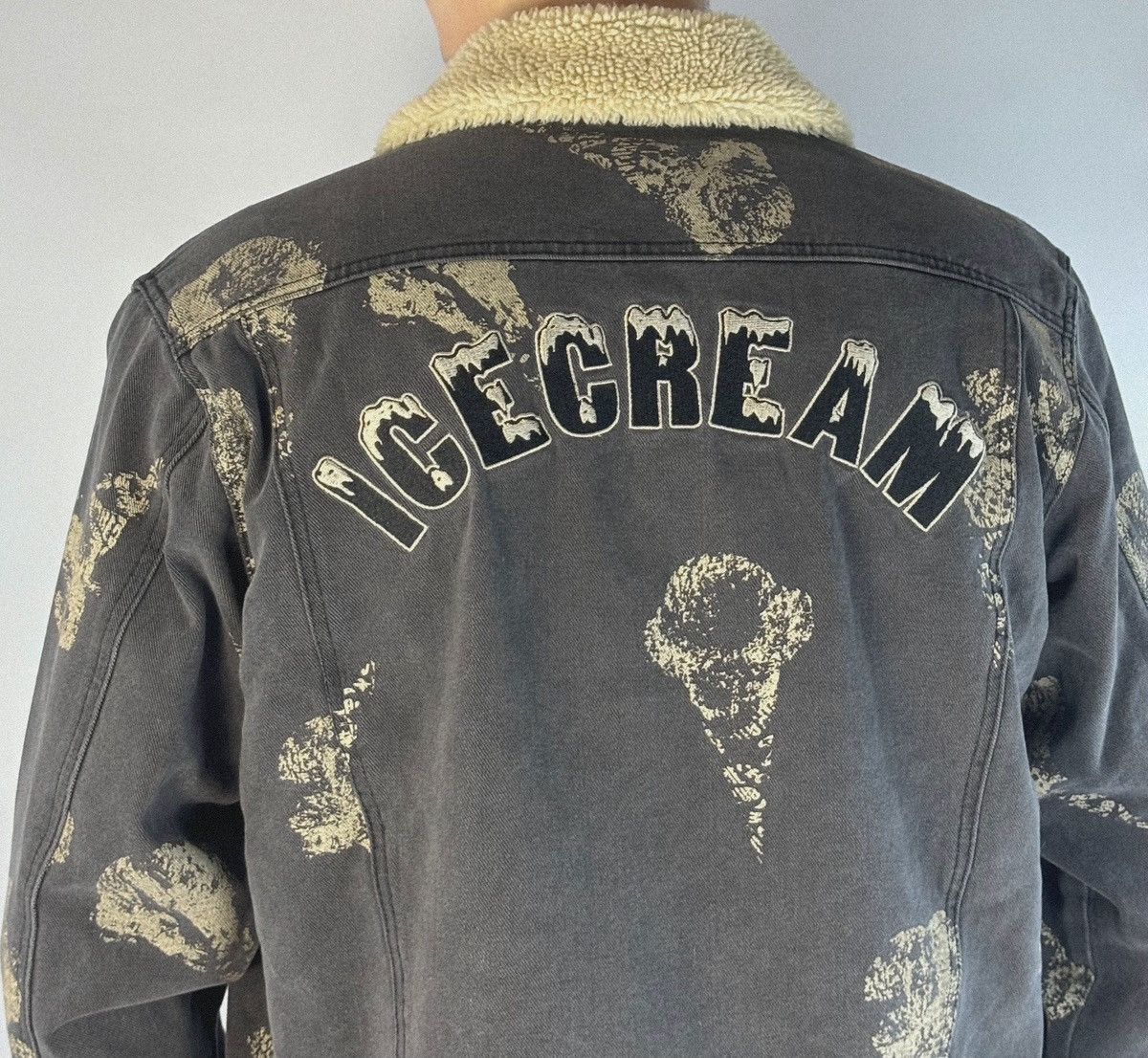 Icecream New ICECREAM Sherpa Collar Denim Jacket Billionaire Boys Size US L / EU 52-54 / 3 - 3 Thumbnail
