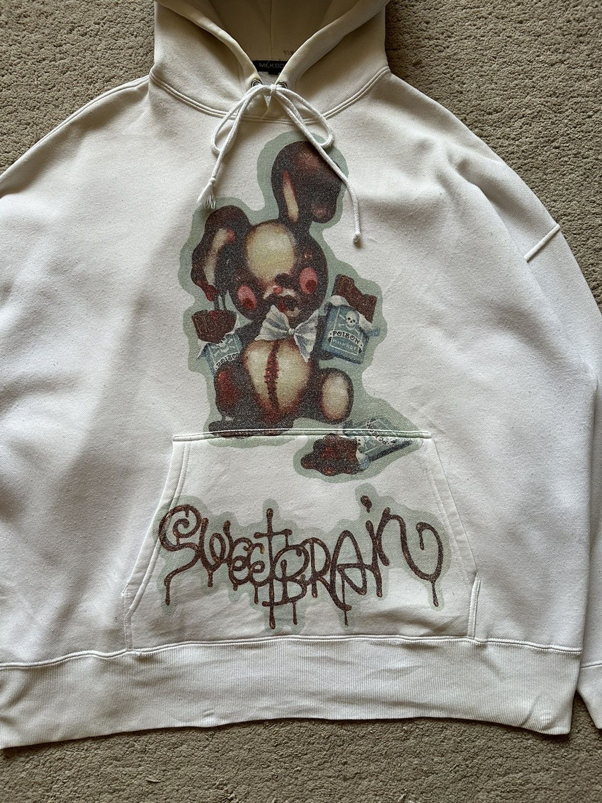 Japanese Brand 1990s MilkBoy Rabbit Sweet Brainy Oversized Hoodie Size US L / EU 52-54 / 3 - 6 Thumbnail