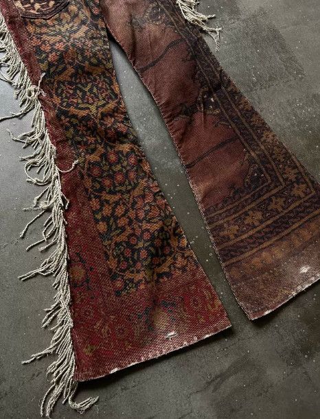 If Six Was Nine IF SIX WAS NINE Early Carpet Fringe Trousers Size US 38 / EU 54 - 4 Thumbnail
