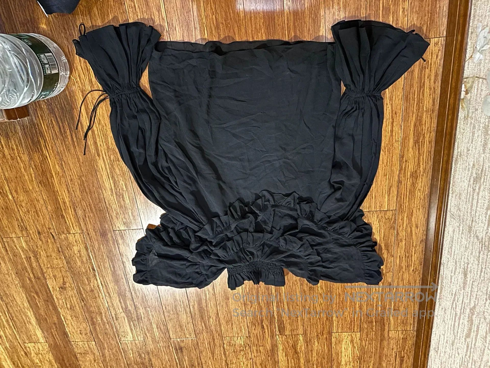 Saint Laurent Paris Saint Laurent Black Pleated Silk Top. Size XS / US 0-2 / IT 36-38 - 2 Thumbnail