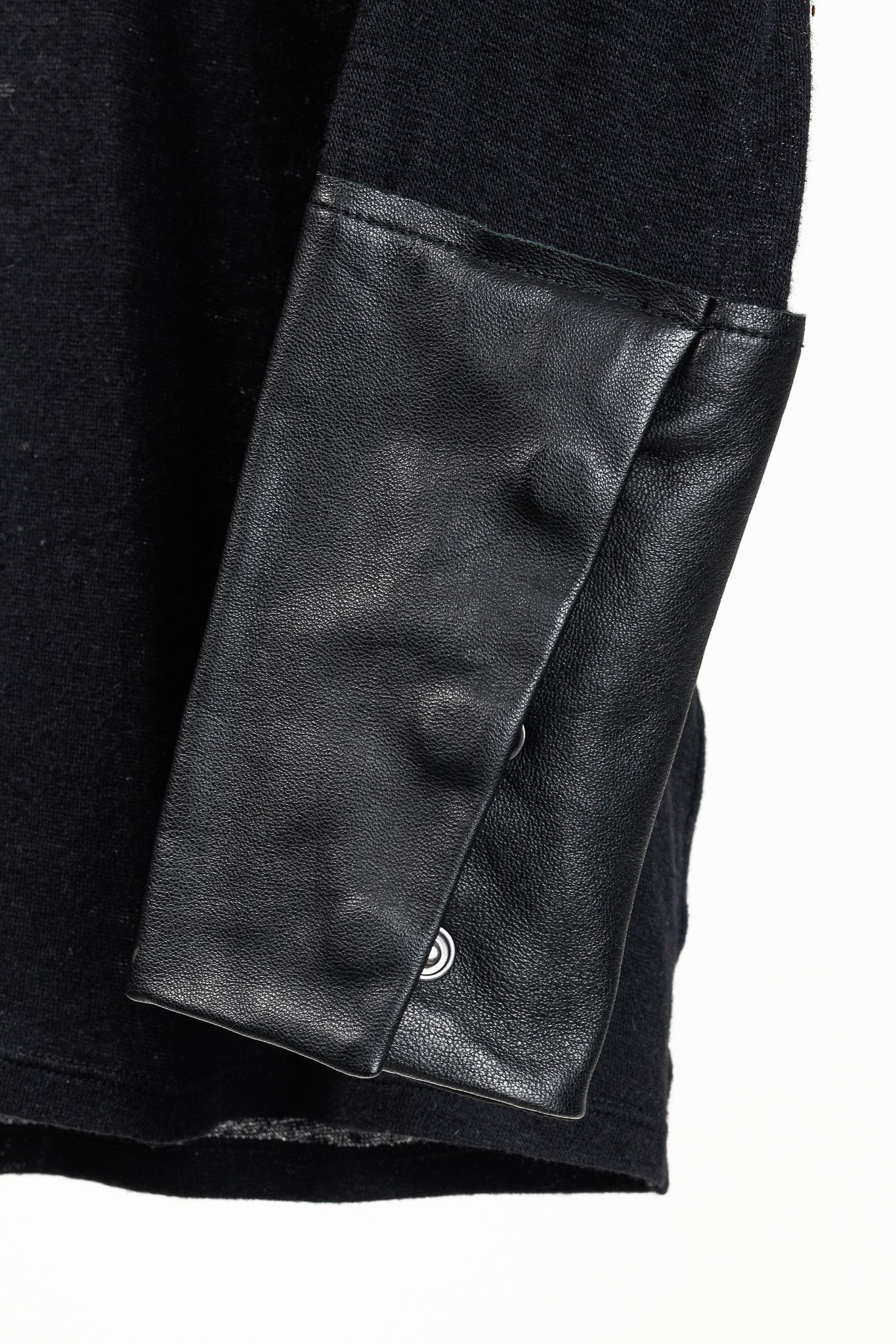 Helmut Lang Helmut Lang Black Angora Leather-Trim Cozy Long Sleeve Top Size S / US 4 / IT 40 - 7 Thumbnail