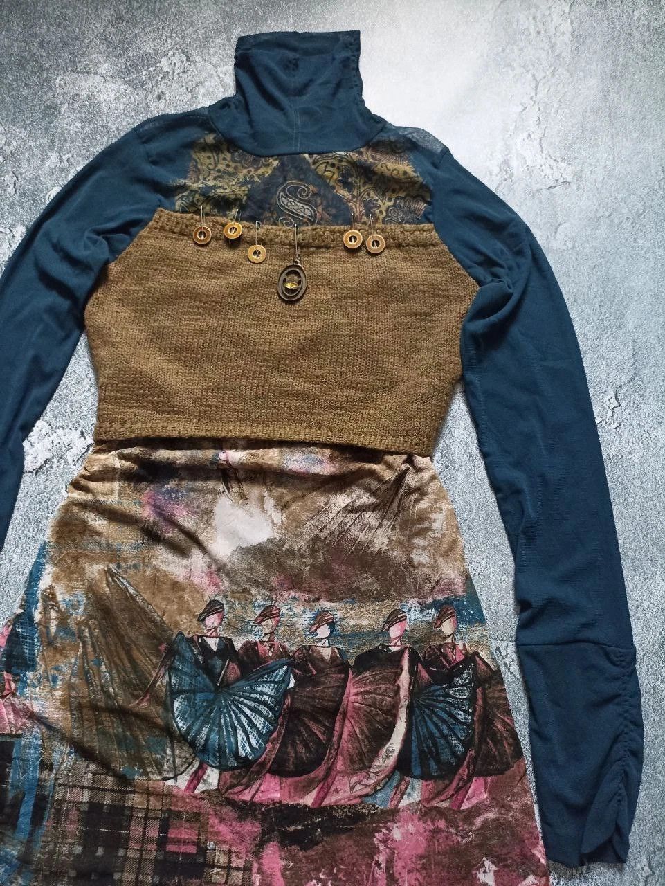 Jean Paul Gaultier Vintage Save The Queen Y2K Overprint Dress Size XL Size XL / US 12-14 / IT 48-50 - 3 Thumbnail