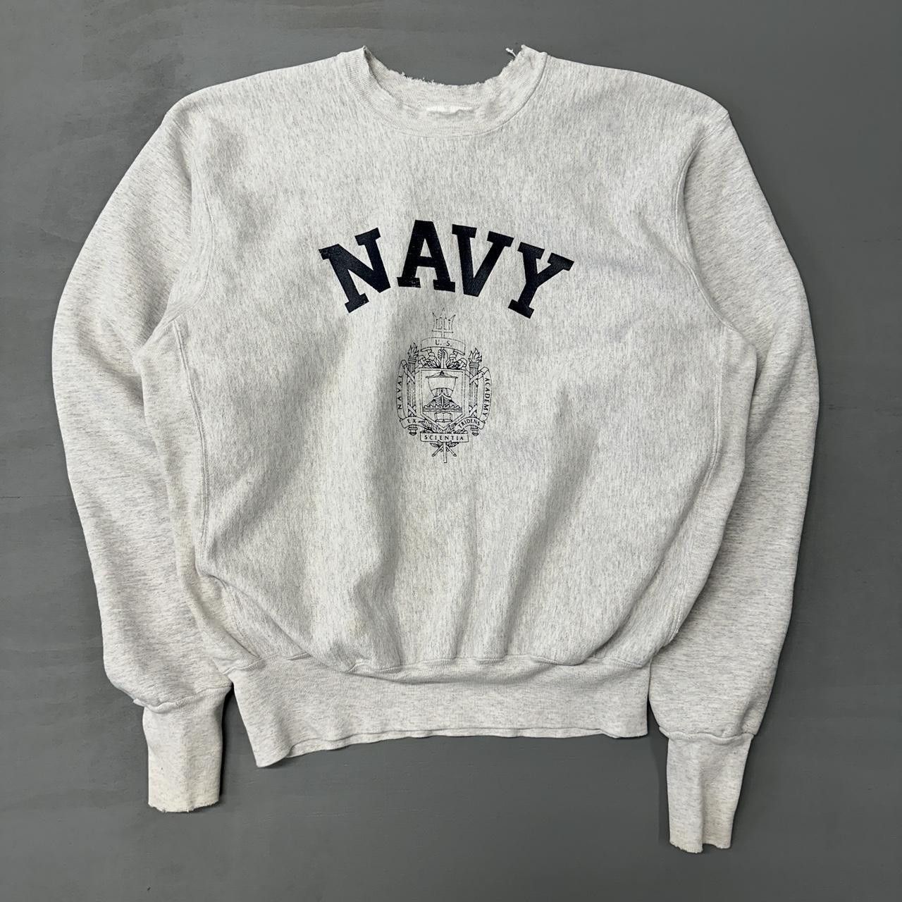 Champion Vintage 80s Navy Reverse Weave Grey Sweatshirt XL Size US XL / EU 56 / 4 - 1 Thumbnail