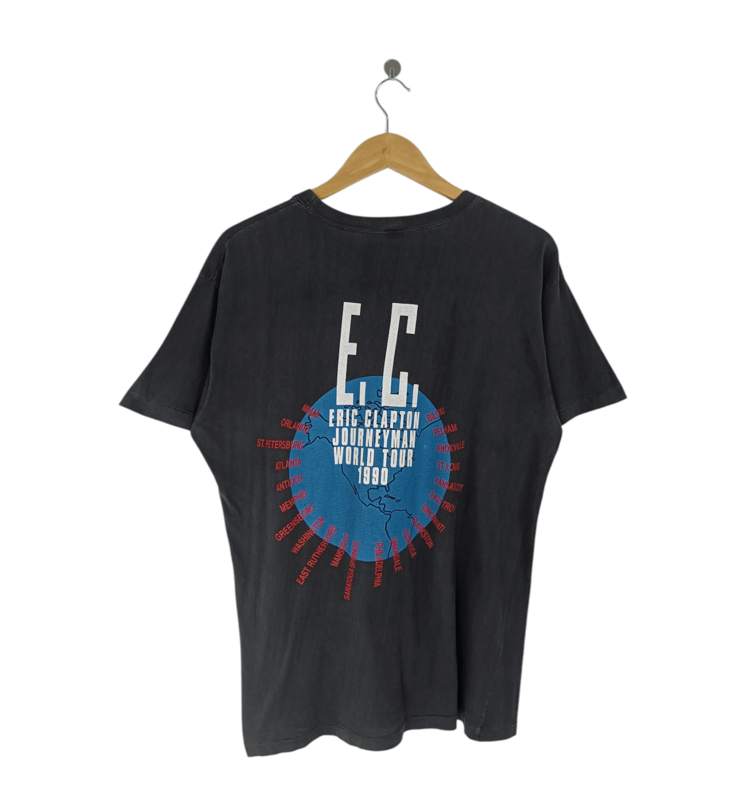 Band Tees VINTAGE 90'S ERIC CLAPTON JOURNEYMAN TOUR pink floyd hendrix Size US L / EU 52-54 / 3 - 2 Thumbnail