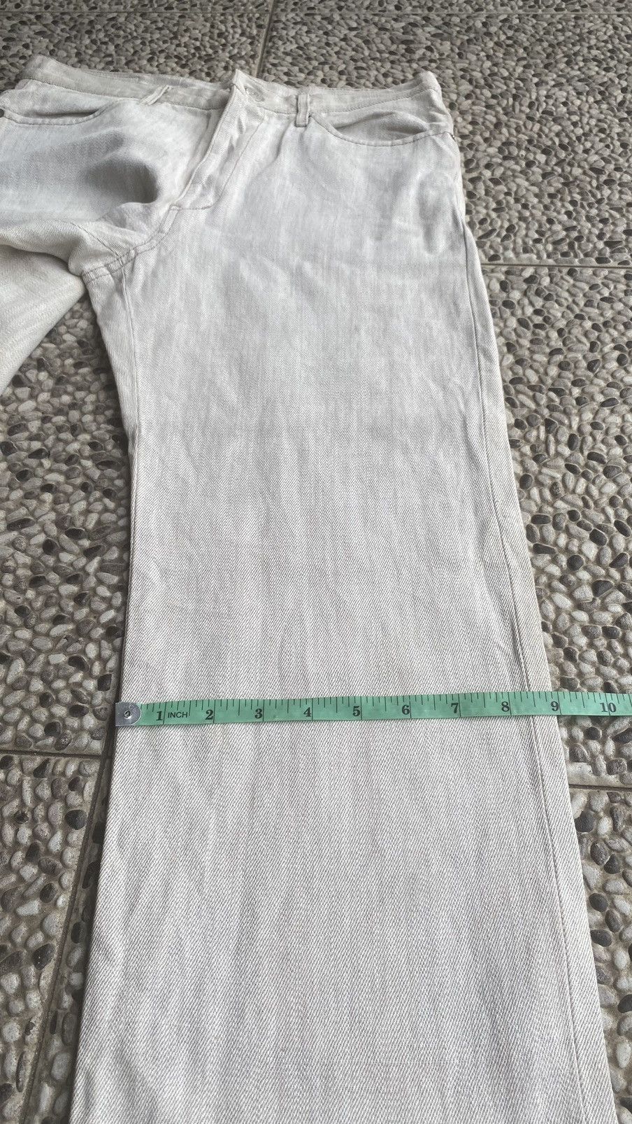 Issey Miyake TETE HOMME WHITE LINEN TROUSER PANTS Size US 32 / EU 48 - 7 Thumbnail