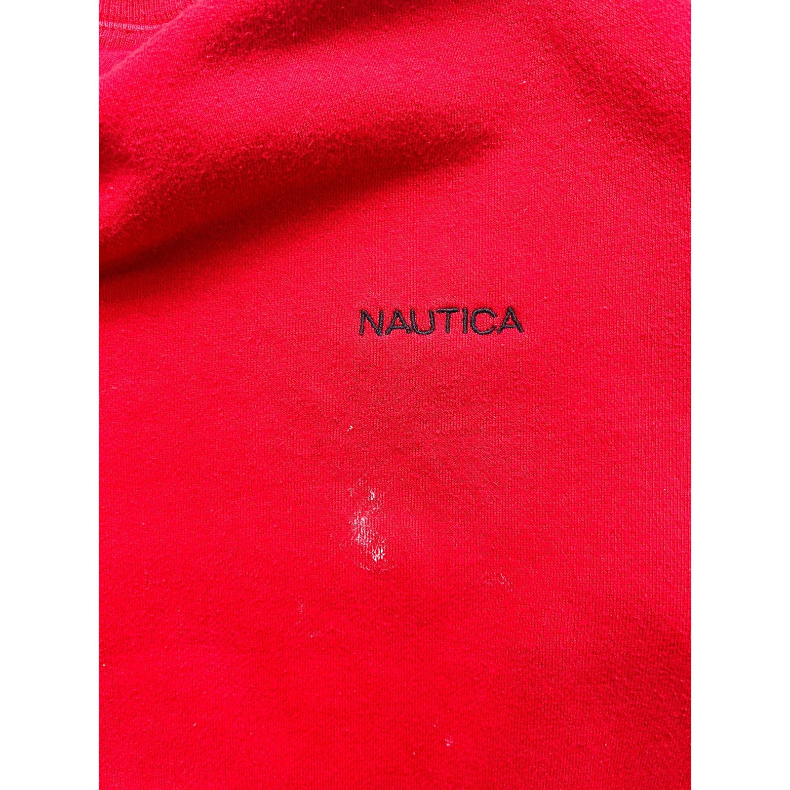 Nautica Vintage 00s Nautica Red Crewneck Sweatshirt - Women's Medium Size M / US 6-8 / IT 42-44 - 4 Thumbnail