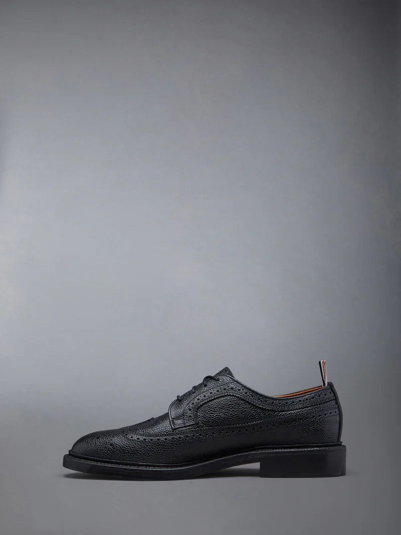 Thom Browne o1tko10426 Stripe-Buckled Wingchip Derby Shoes in Black Size US 8 / EU 41 - 3 Thumbnail
