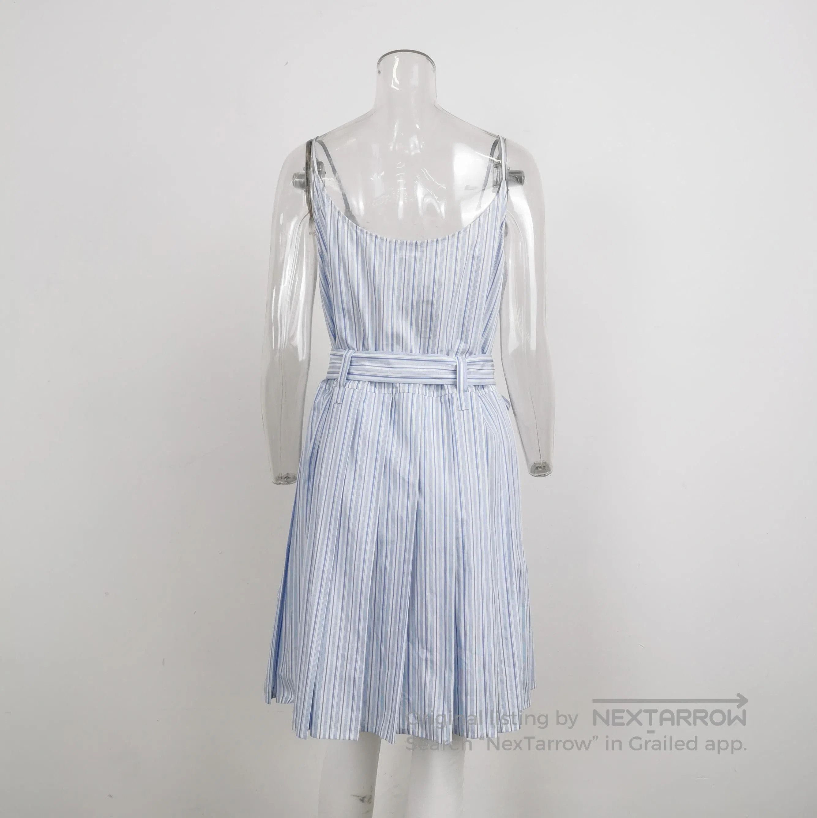 Prada Prada Striped Cotton Ruffled Dress Size 42 . Size L / US 10 / IT 46 - 2 Thumbnail